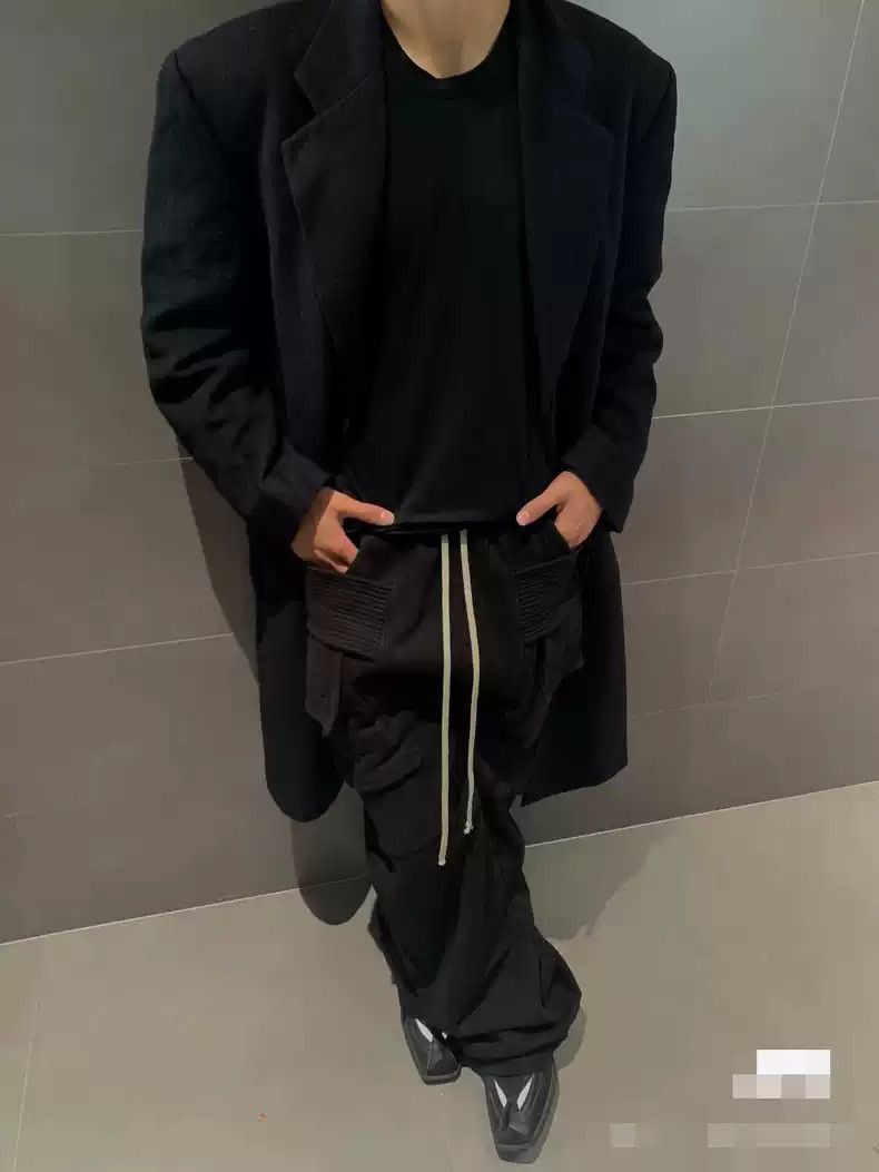 Rick Owens Rick Owens double-loop wide-leg pants flared pants-2505 Size US 32 / EU 48 - 4 Thumbnail