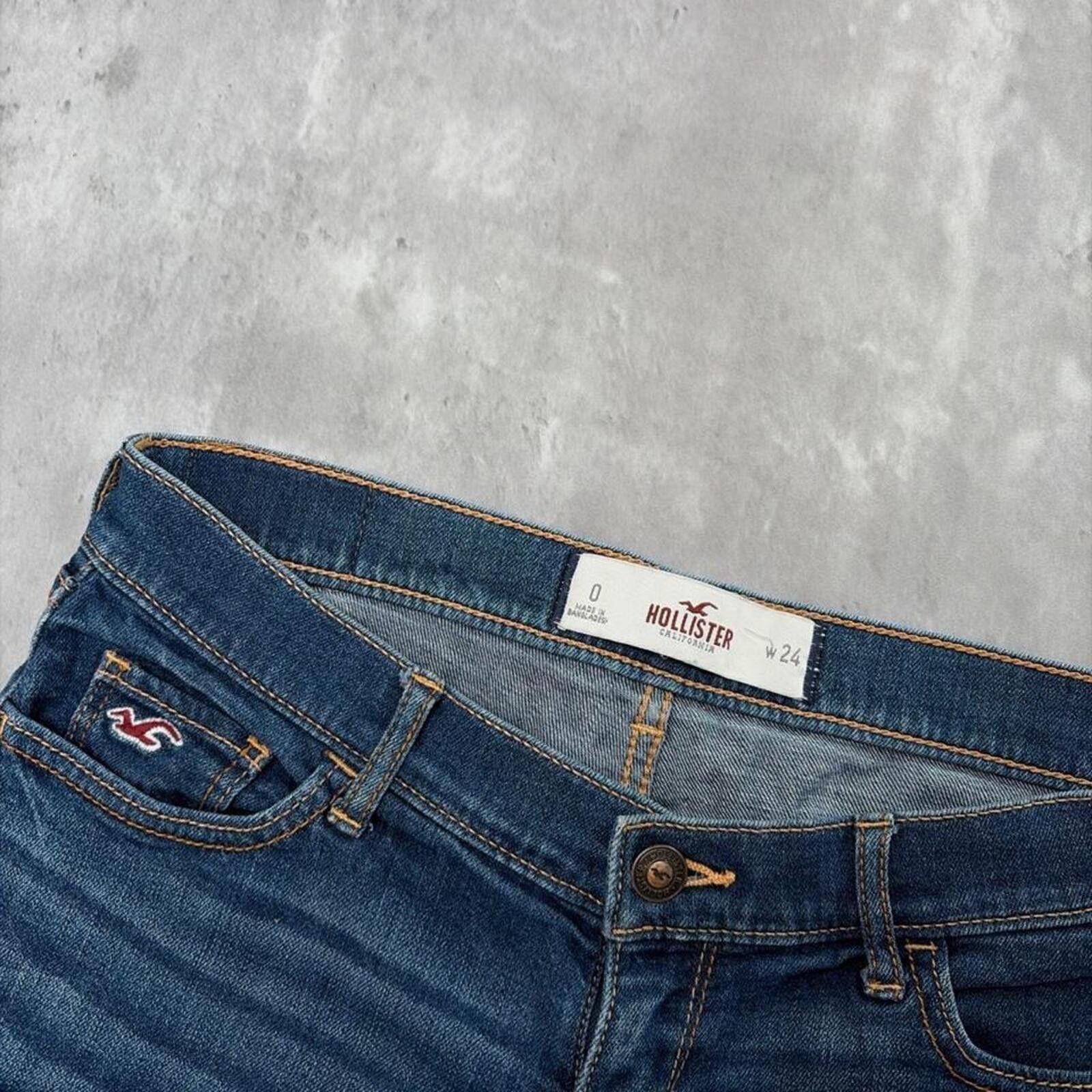 Other Y2K Dark Wash Hollister Surf Grunge Mini Denim Shorts Size 42" / US 20 - 5 Thumbnail