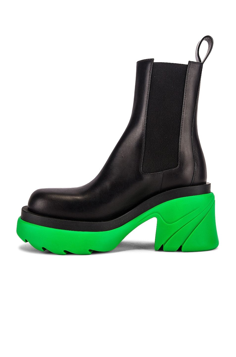 Bottega Veneta o1n1vont1024 Ankle Boots Calfskin in Black/Grass Size US 8 / IT 38 - 5 Thumbnail