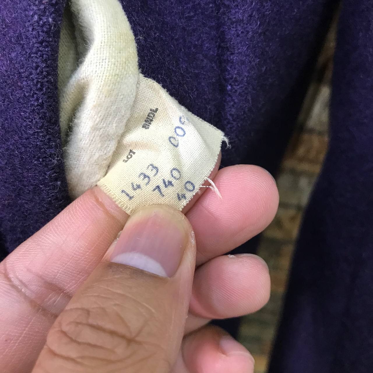 Schott VINTAGE SCHOTT US 70N PEACOAT PURPLE DOUBLE BREASTED Size US M / EU 48-50 / 2 - 7 Thumbnail