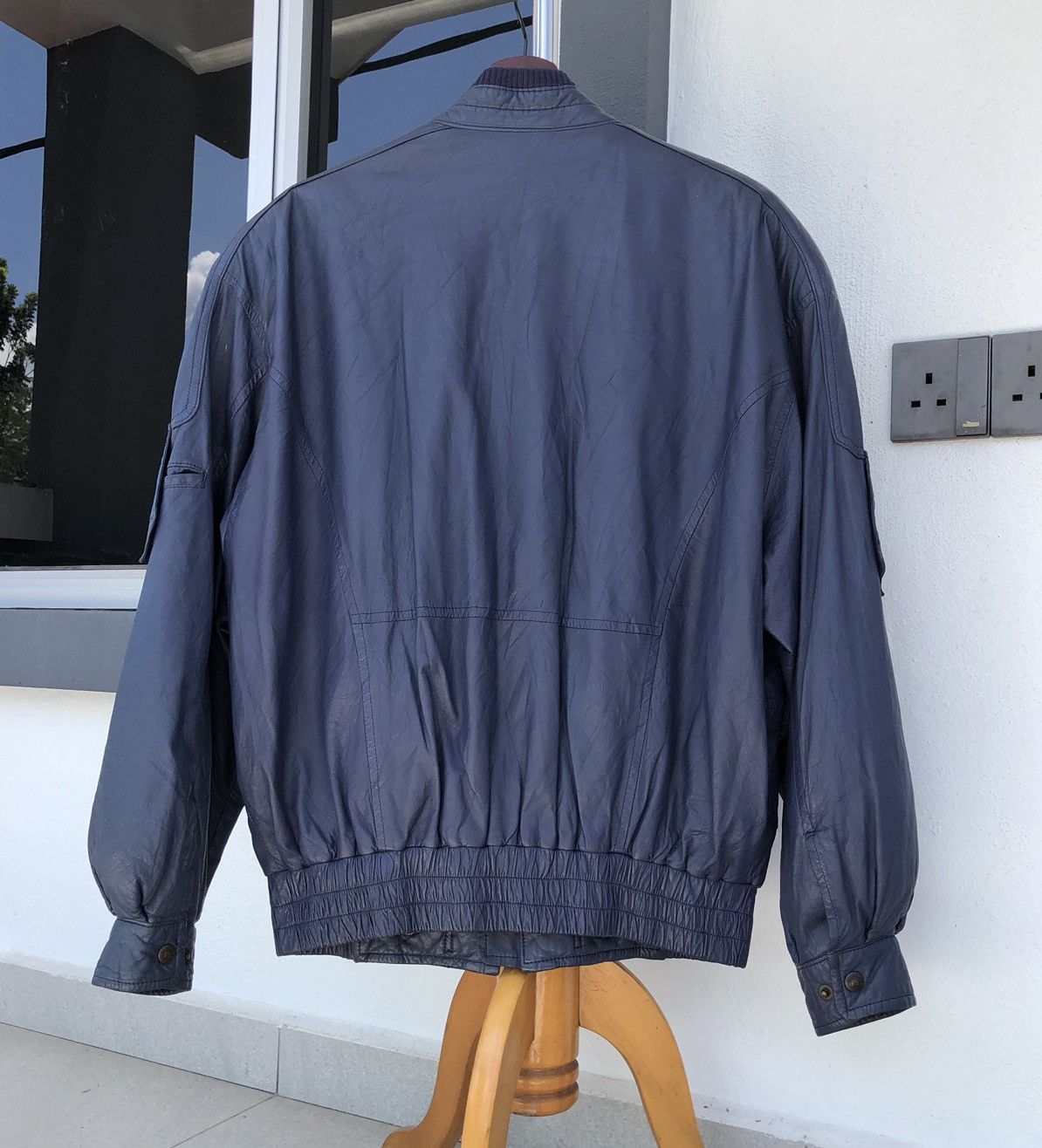 Sports Specialties 🔥VTG Pia Sports Racing Soft Sheepskin Leather Bomber Jacket Size US XL / EU 56 / 4 - 4 Thumbnail
