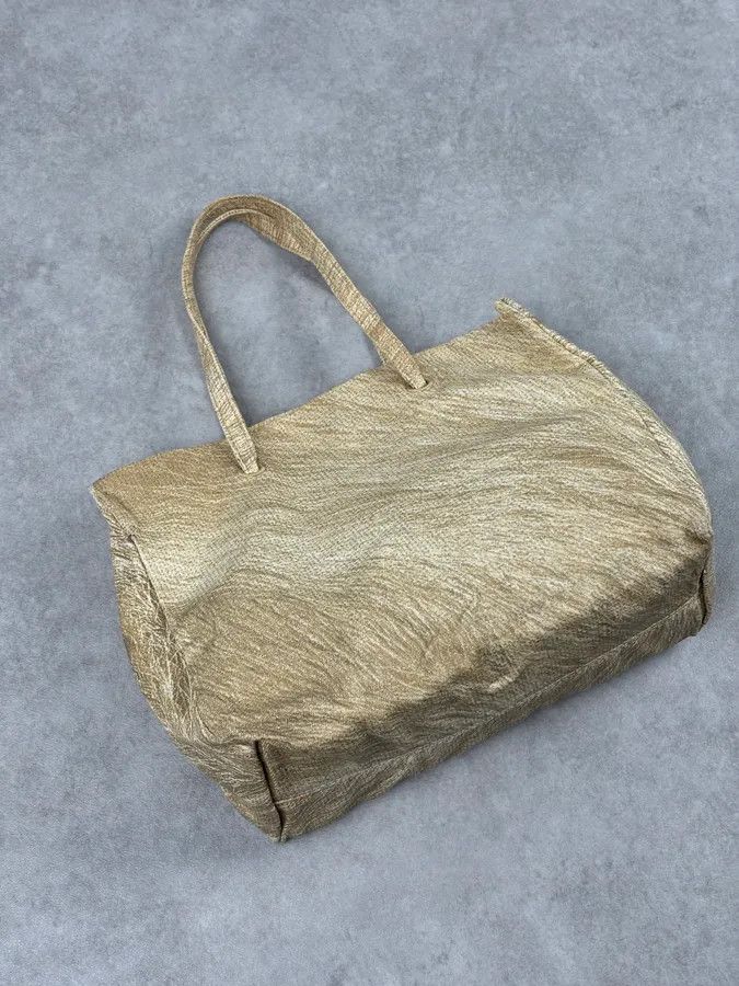 Roberto Cavalli Roberto Cavalli Gold Textured Tote Bag Size ONE SIZE - 6 Thumbnail
