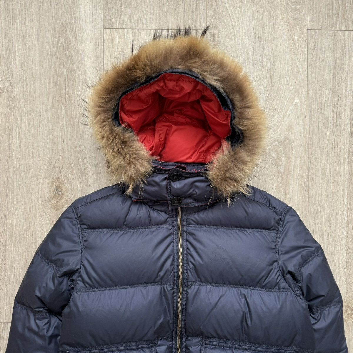 Burberry Burberry Brit Puffer Down Jacket With Fur Men's