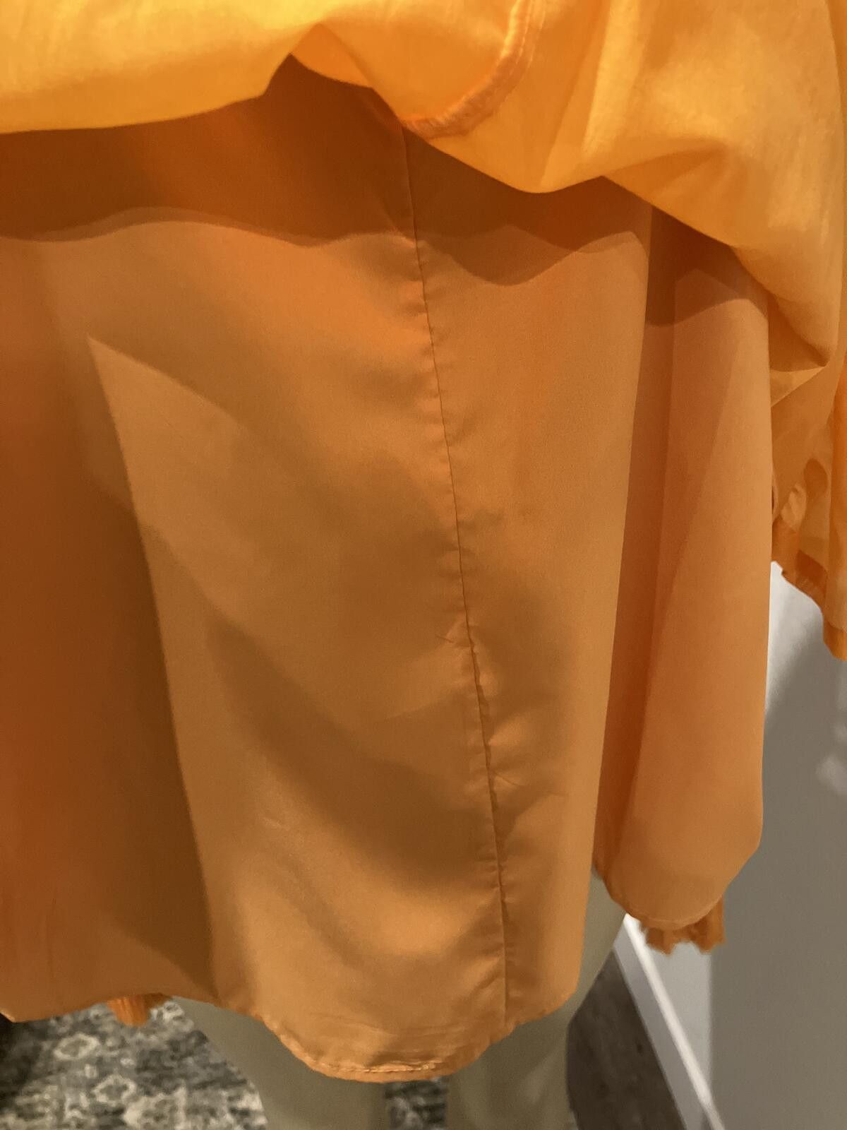 Other NWT Iconic Women's Orange Blouse with Smocked Detail Size L / US 10 / IT 46 - 8 Thumbnail