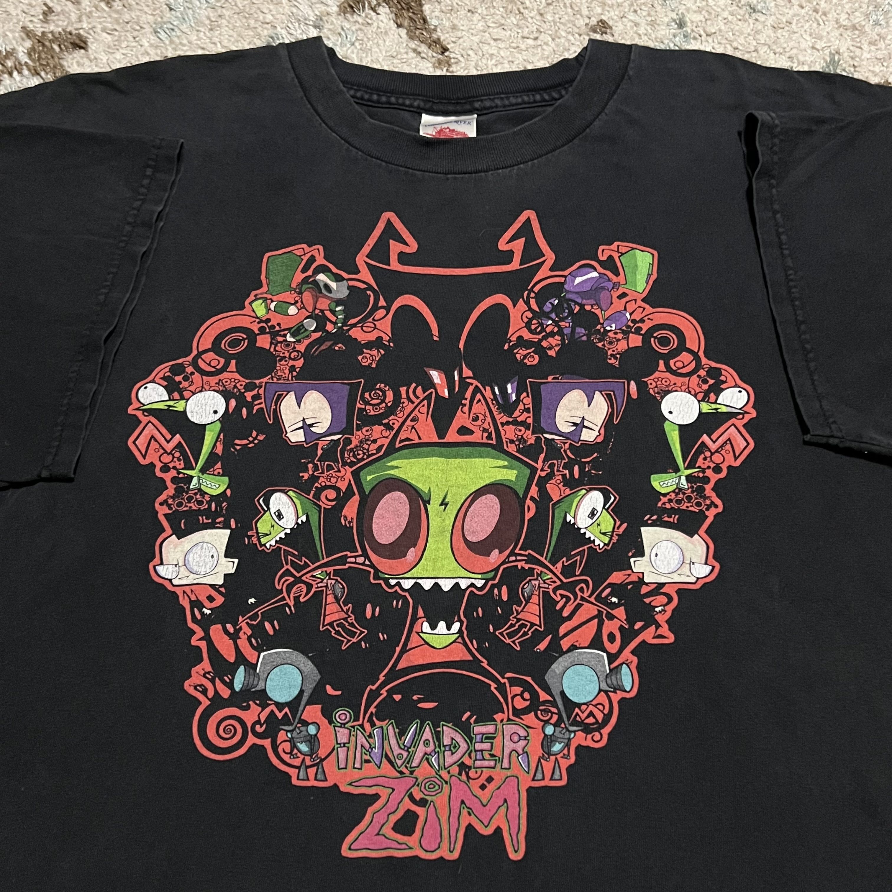 Cartoon Network × Nickelodeon × Vintage Vintage Invader Zim Nickelodeon Cartoon Shirt XL GIR Y2K Size US XL / EU 56 / 4 - 1 Thumbnail