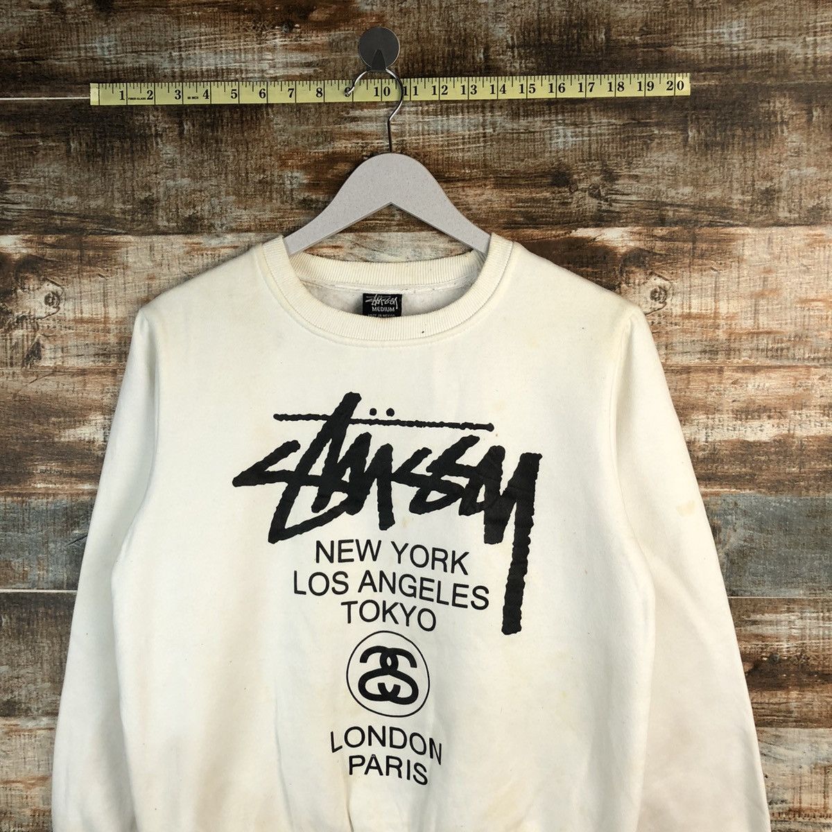 Stussy DL Stussy vintage White Sweatshirt #A1252 Size US S / EU 44-46 / 1 - 2 Thumbnail