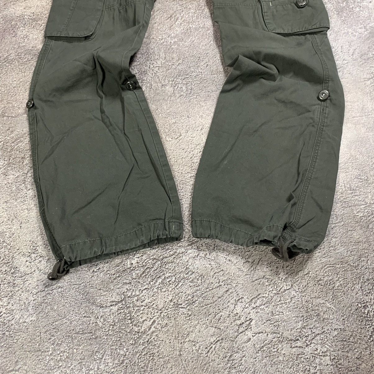 Vintage Vintage 90s Baggy Cargo Pants Parachute Flared Streetwear 27 Size 27" / US 4 / IT 40 - 4 Thumbnail