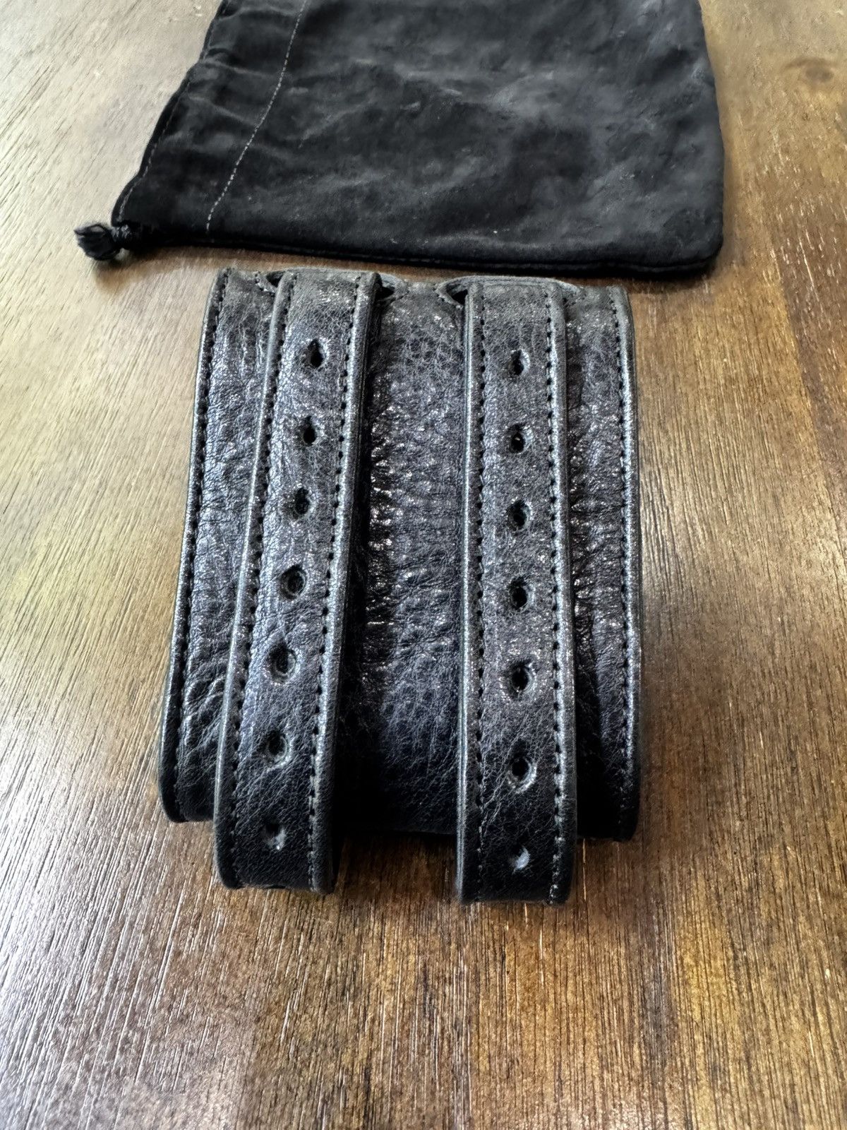 Chrome Hearts Chrome Hearts Large Leather Band Bracelet Size ONE SIZE - 3 Thumbnail