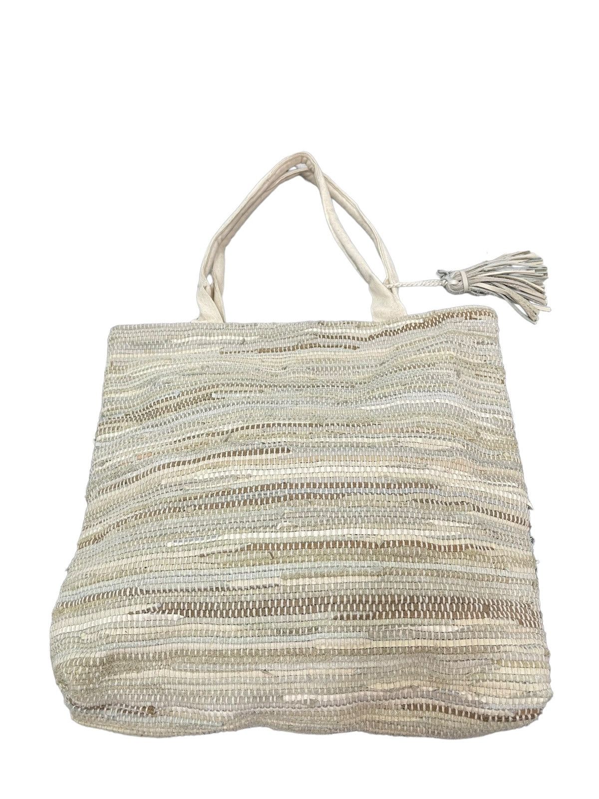 Genuine Leather Woven Leather Handcraft Handmade Japan Tote Bag 3🟩 Size ONE SIZE - 11 Thumbnail