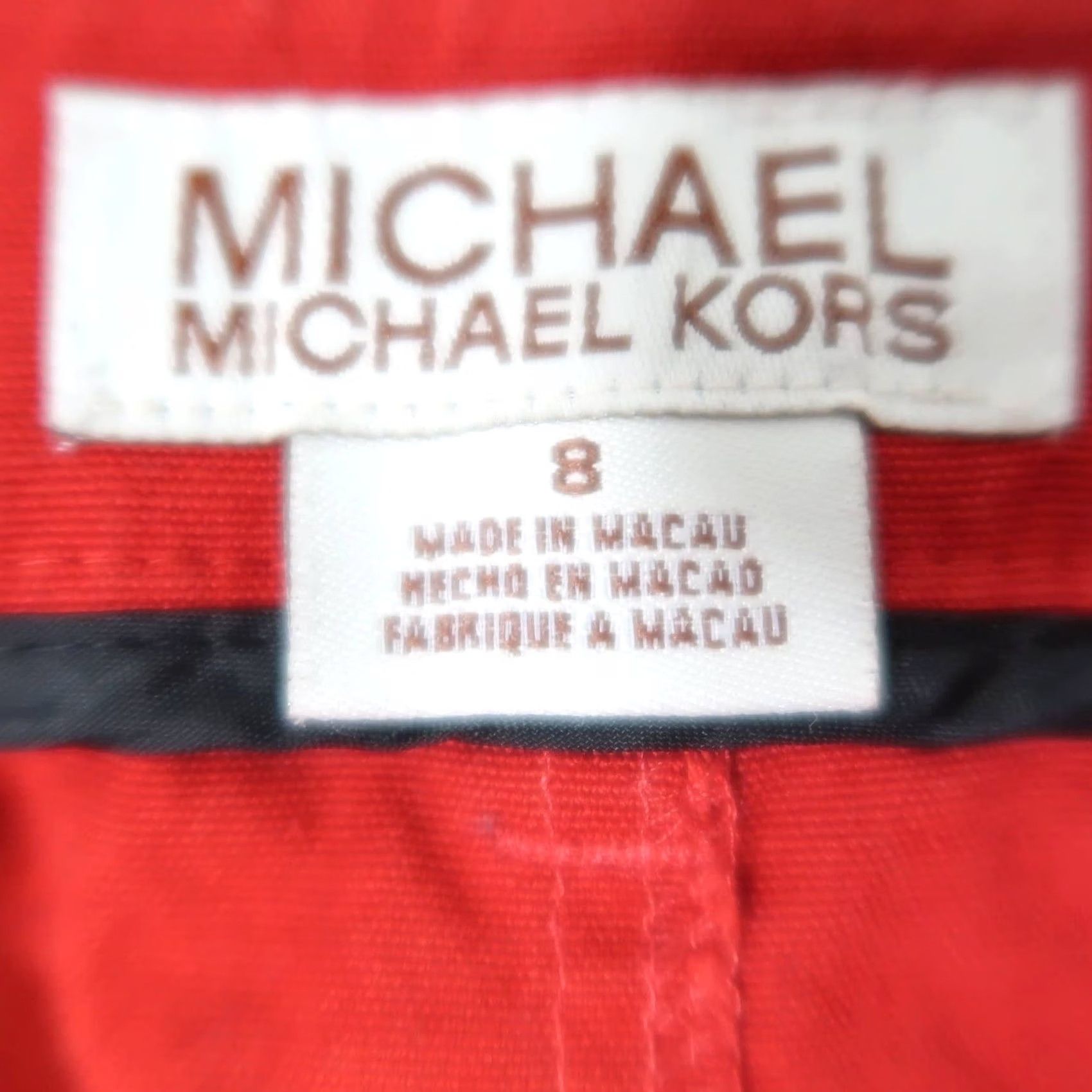 Vintage MICHAEL MICHAEL KORS cherry red chino mini skirt Size 8 Women Size 30" / US 8 / IT 44 - 3 Thumbnail