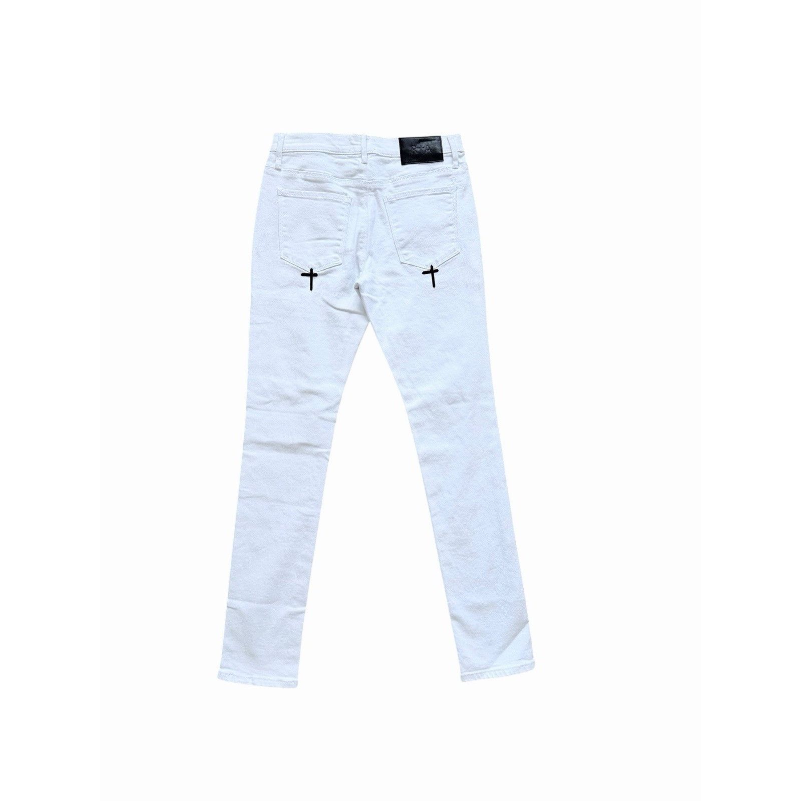 Rta RtA Mens Bryant Distresse Skinny Jeans White Size 30/32 Size US 30 / EU 46 - 4 Thumbnail