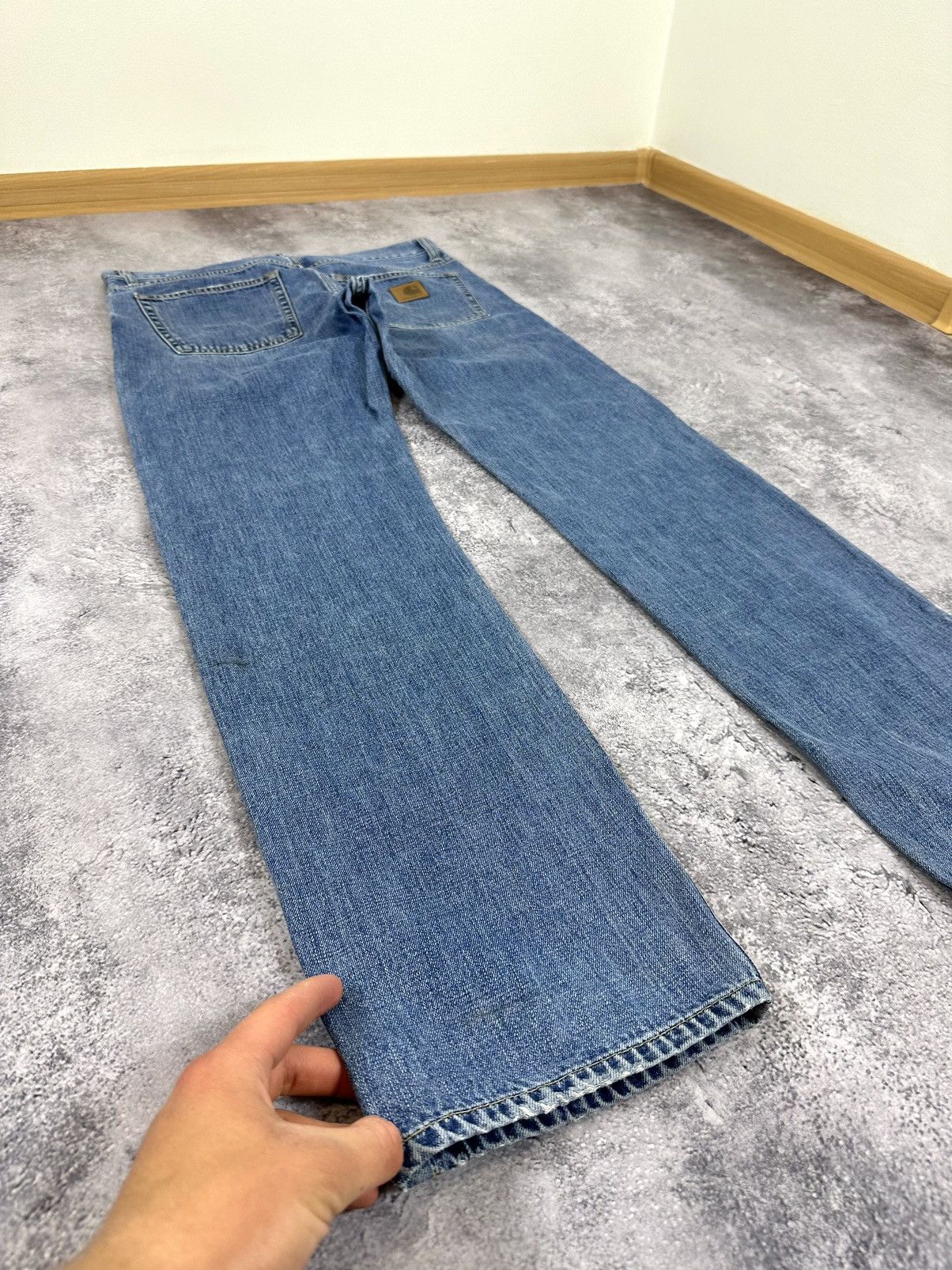 Carhartt Vintage Carhartt Washed Blue Denim Y2K Opium USA Work Jeans Size US 32 / EU 48 - 3 Thumbnail
