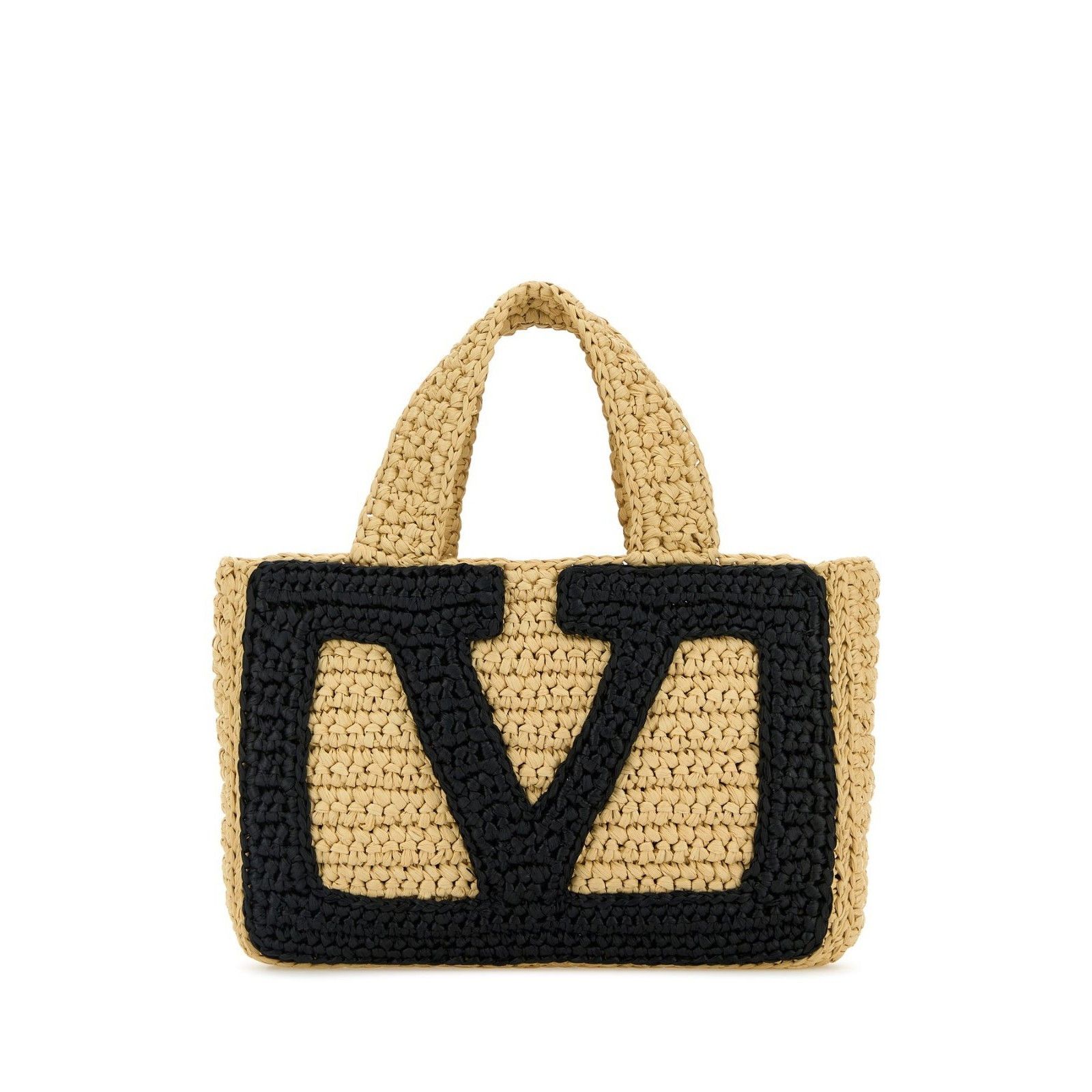 Valentino VALENTINO GARAVANI Viva Superstar Small Brown Black Raffia T Size ONE SIZE - 1 Thumbnail