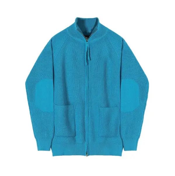 VIBE Blue Full Zip Cardigan Sweater Size US M / EU 48-50 / 2 - 6 Thumbnail