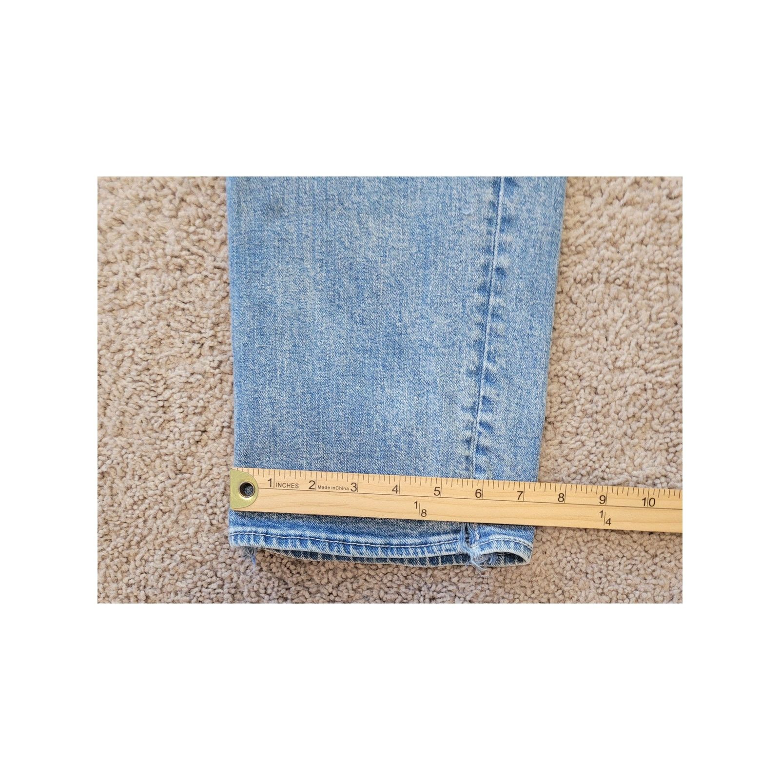 BKE BKE Carter Straight Leg Jeans 34L Distressed Button Fly EUC Size US 36 / EU 52 - 9 Thumbnail