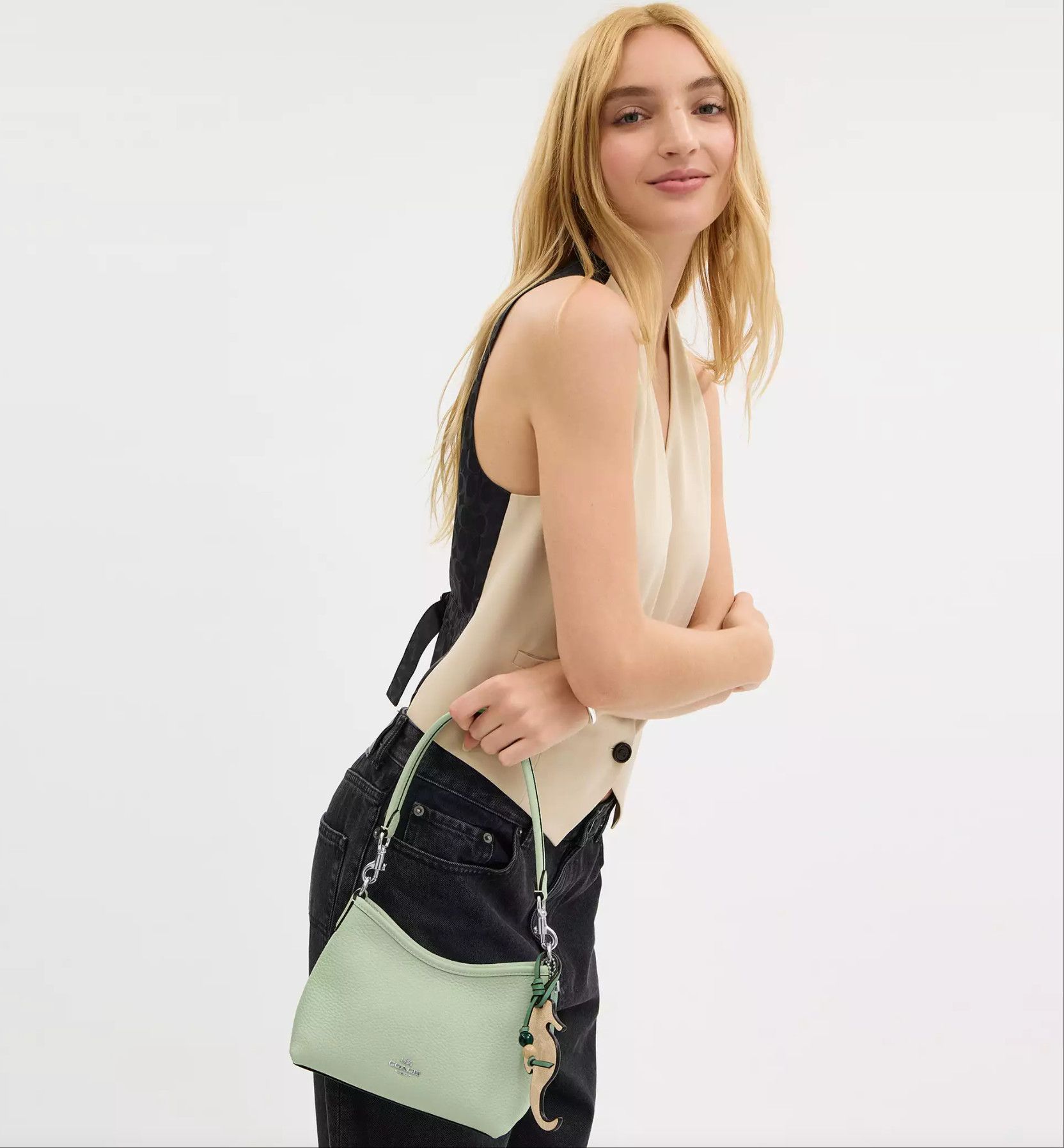 Coach Laurel Small Shoulder Bag With Seahorse Charm CBI04 Size ONE SIZE - 6 Thumbnail
