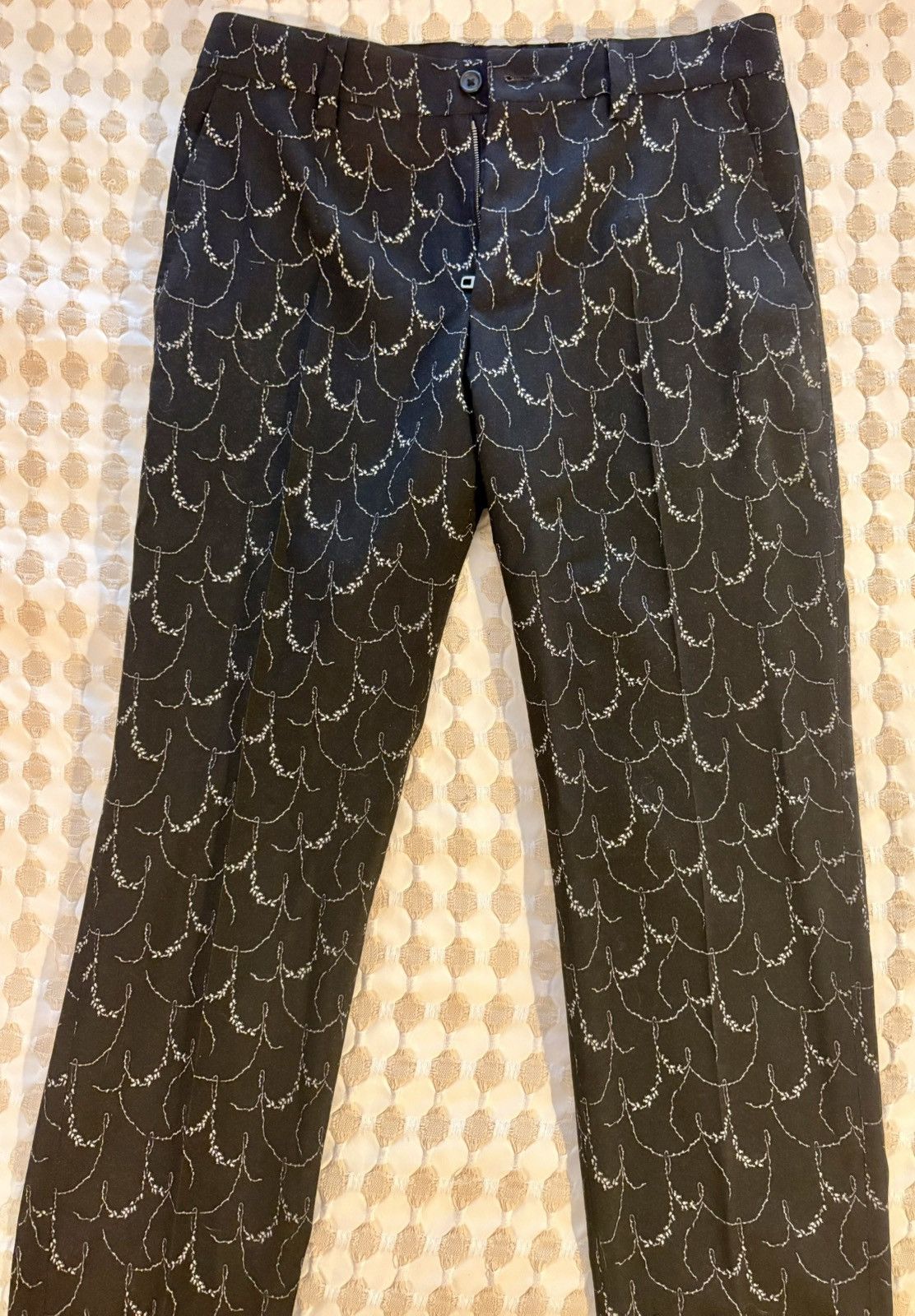 Dolce & Gabbana Dolce & Gabbana Embroidered Wool Pants Size US 28 / EU 44 - 3 Thumbnail