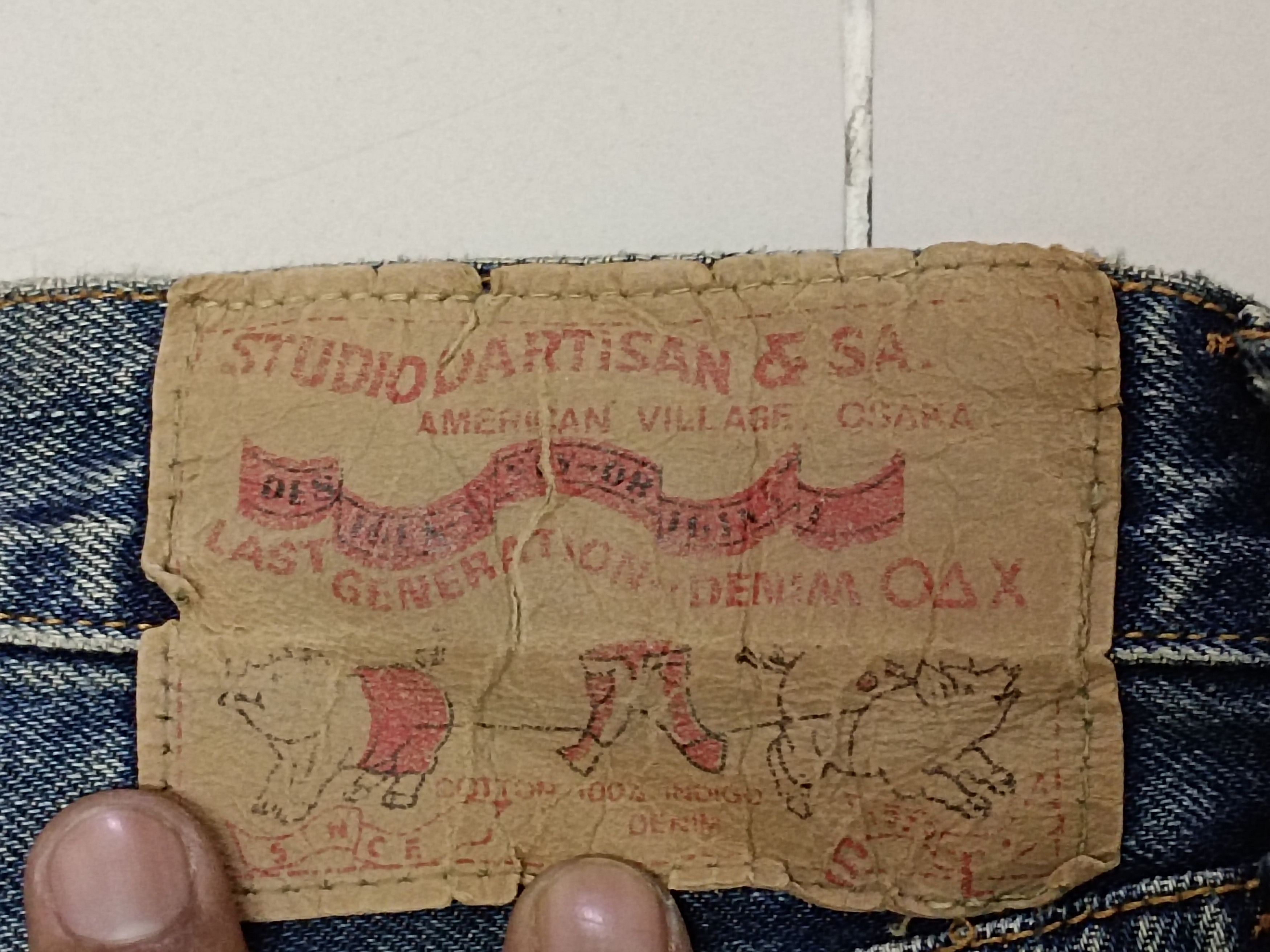 Studio D'Artisan Studio d'artisan D02S Selvedge Distressed Denim Size US 30 / EU 46 - 11 Thumbnail