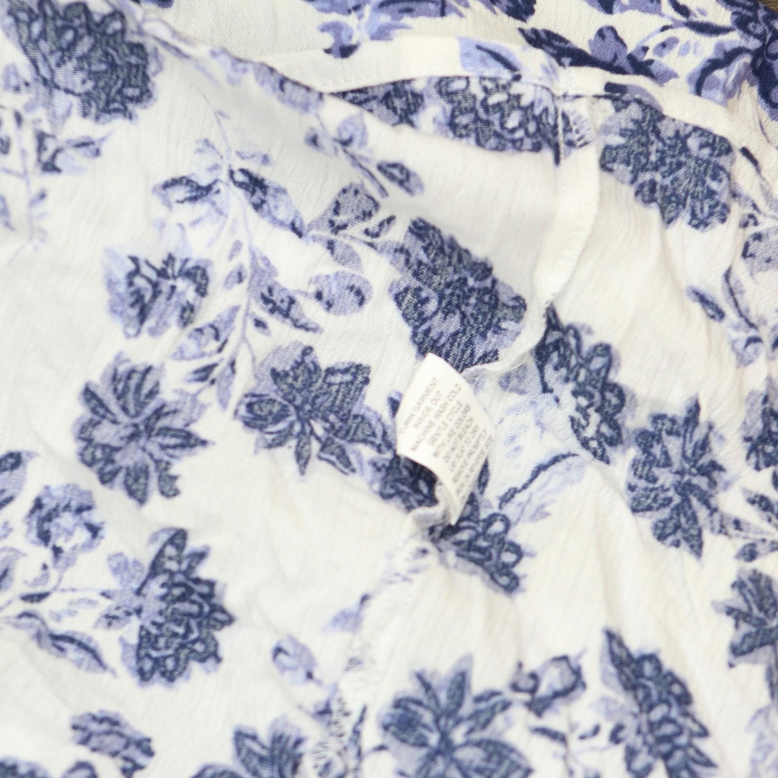 Other Nwt Ny Collection Tiered Maxi Dress White Navy Floral Ps Size S / US 4 / IT 40 - 4 Thumbnail