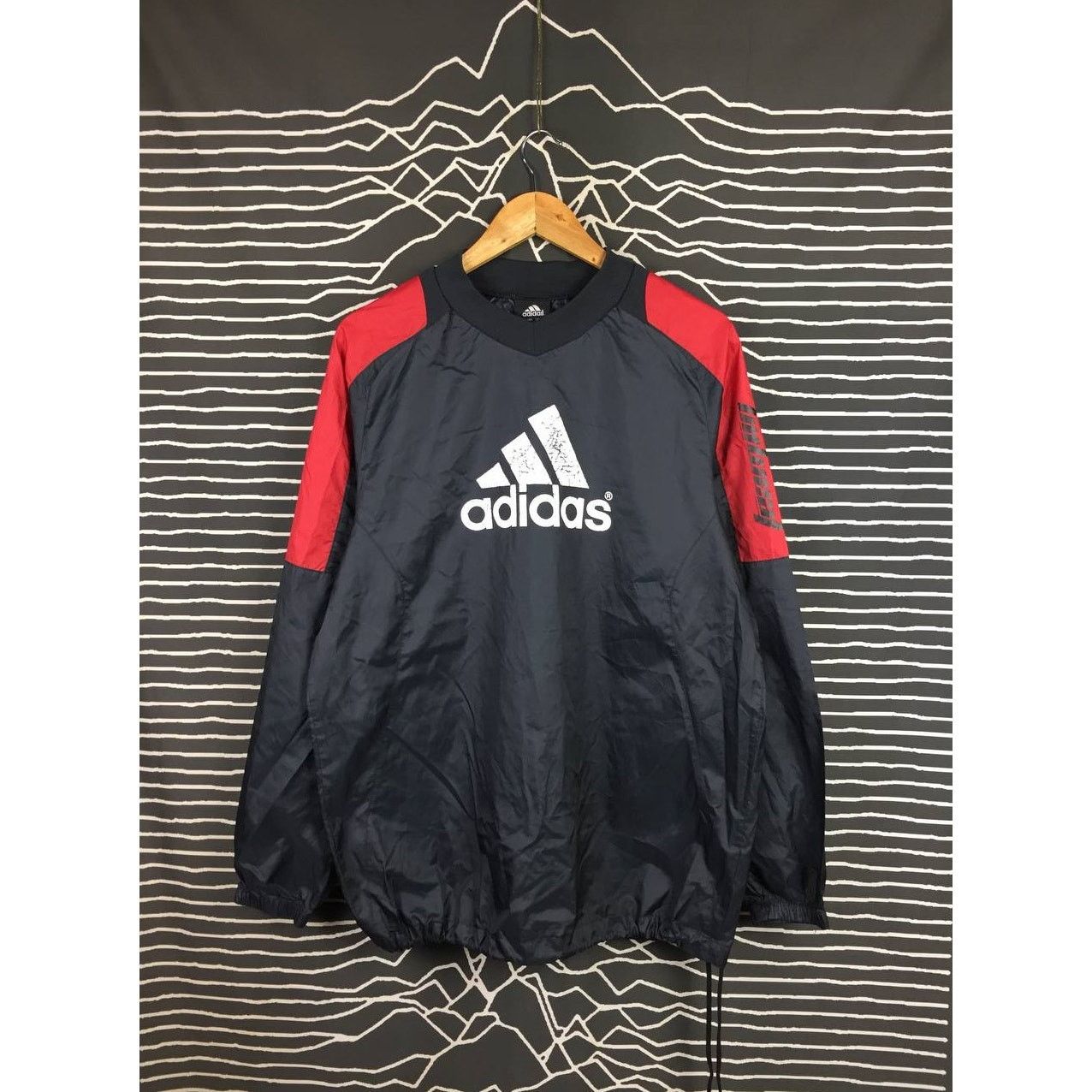 Adidas × Vintage Vtg Adidas Big Logo Pullover Windbreaker Jacket Size US M / EU 48-50 / 2 - 2 Thumbnail