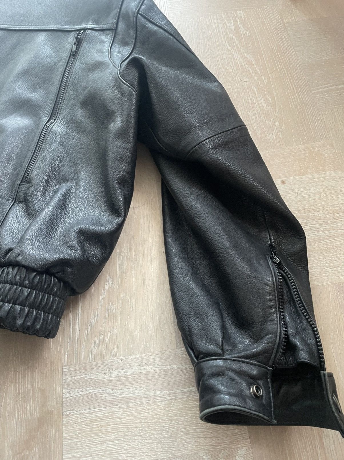 FirstGear Vintage Leather Motorcycle Jacket Size US XL / EU 56 / 4 - 2 Thumbnail
