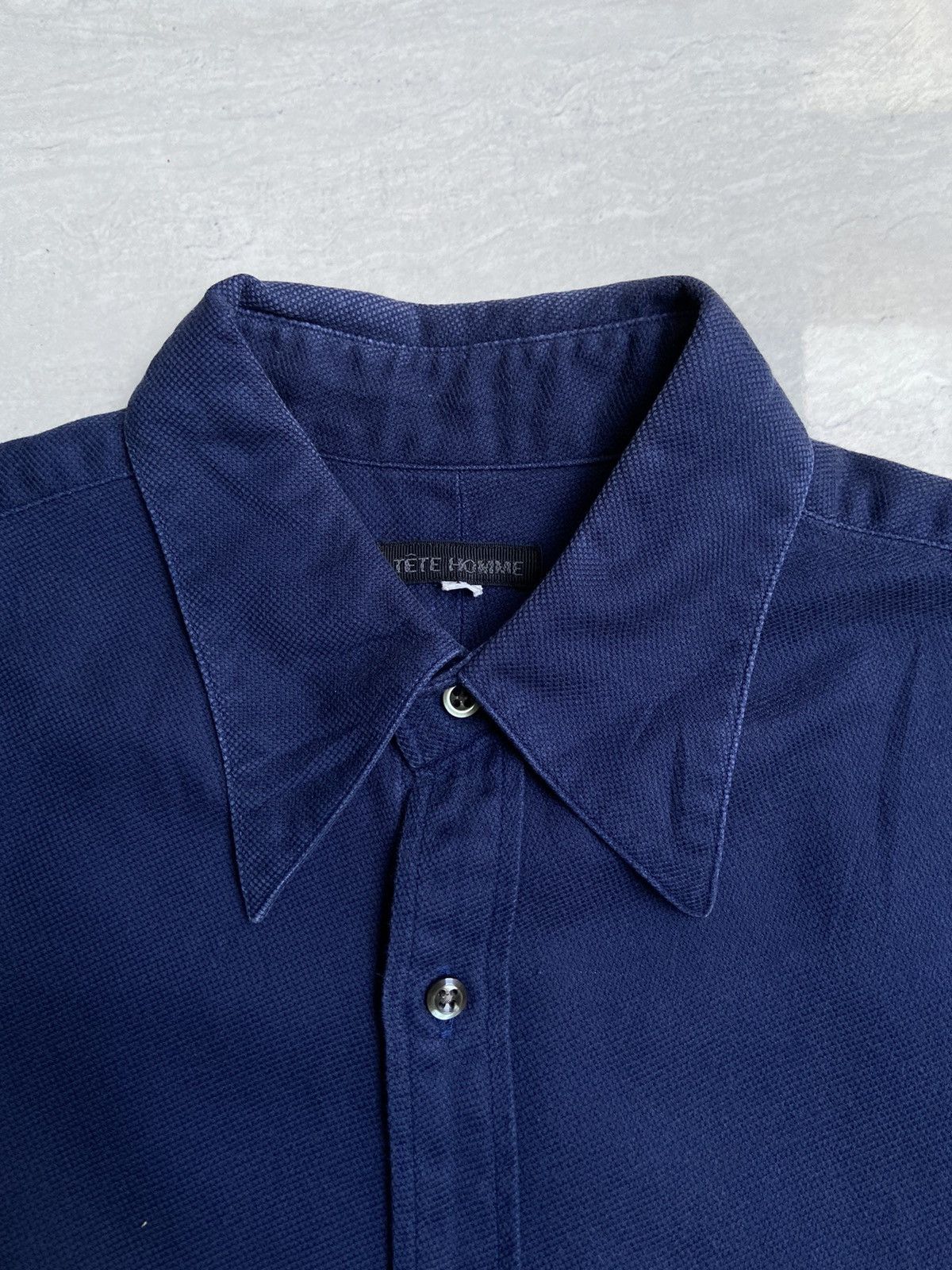 Issey Miyake × Japanese Brand × Tete Homme TETE HOMME Navy Shirt Size US M / EU 48-50 / 2 - 11 Thumbnail