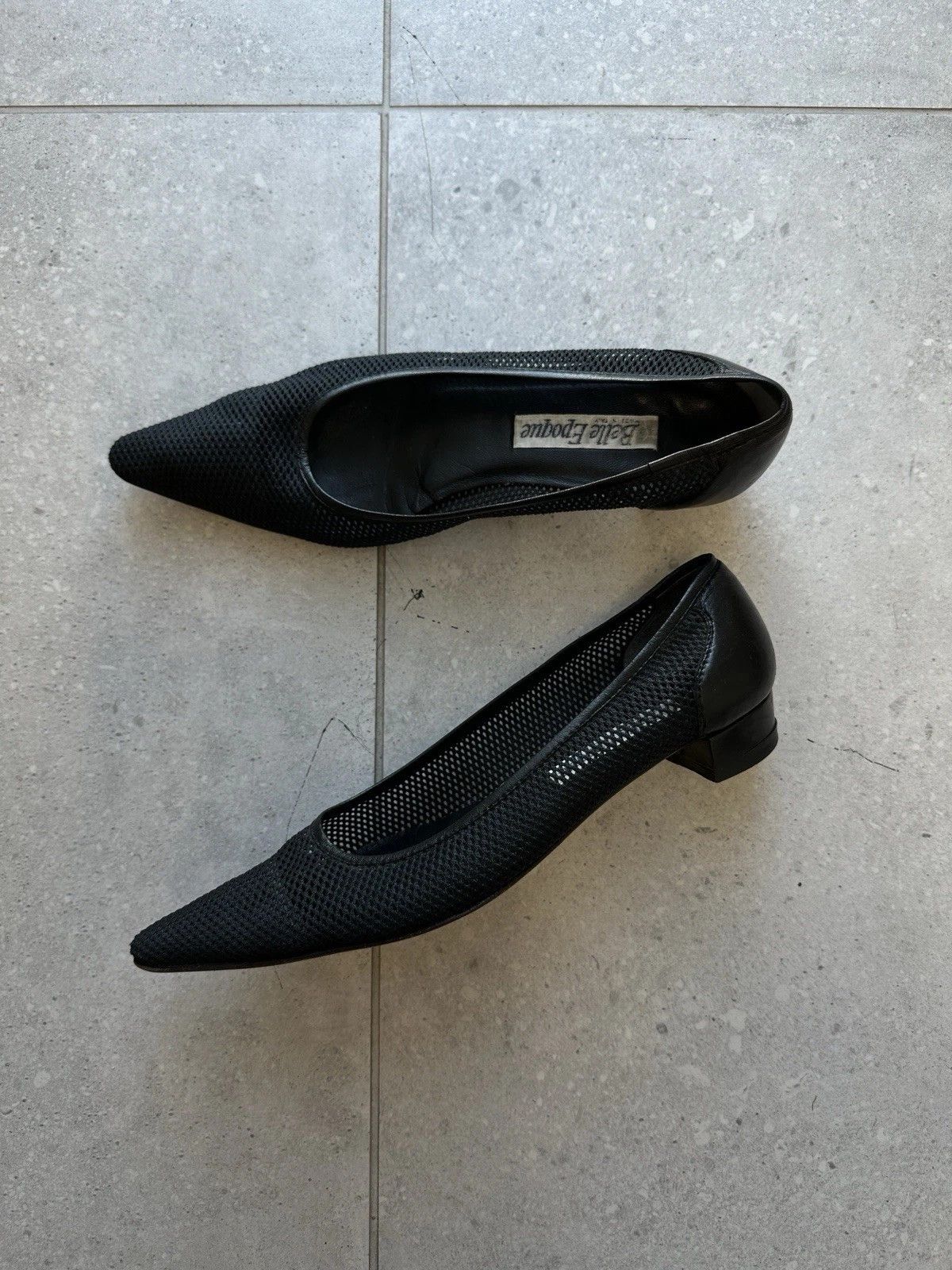 Vintage Vintage Belle Epoque Womens Shoes Mesh Heels Y2k Retro Bloke Size US 12 / IT 42 - 1 Thumbnail