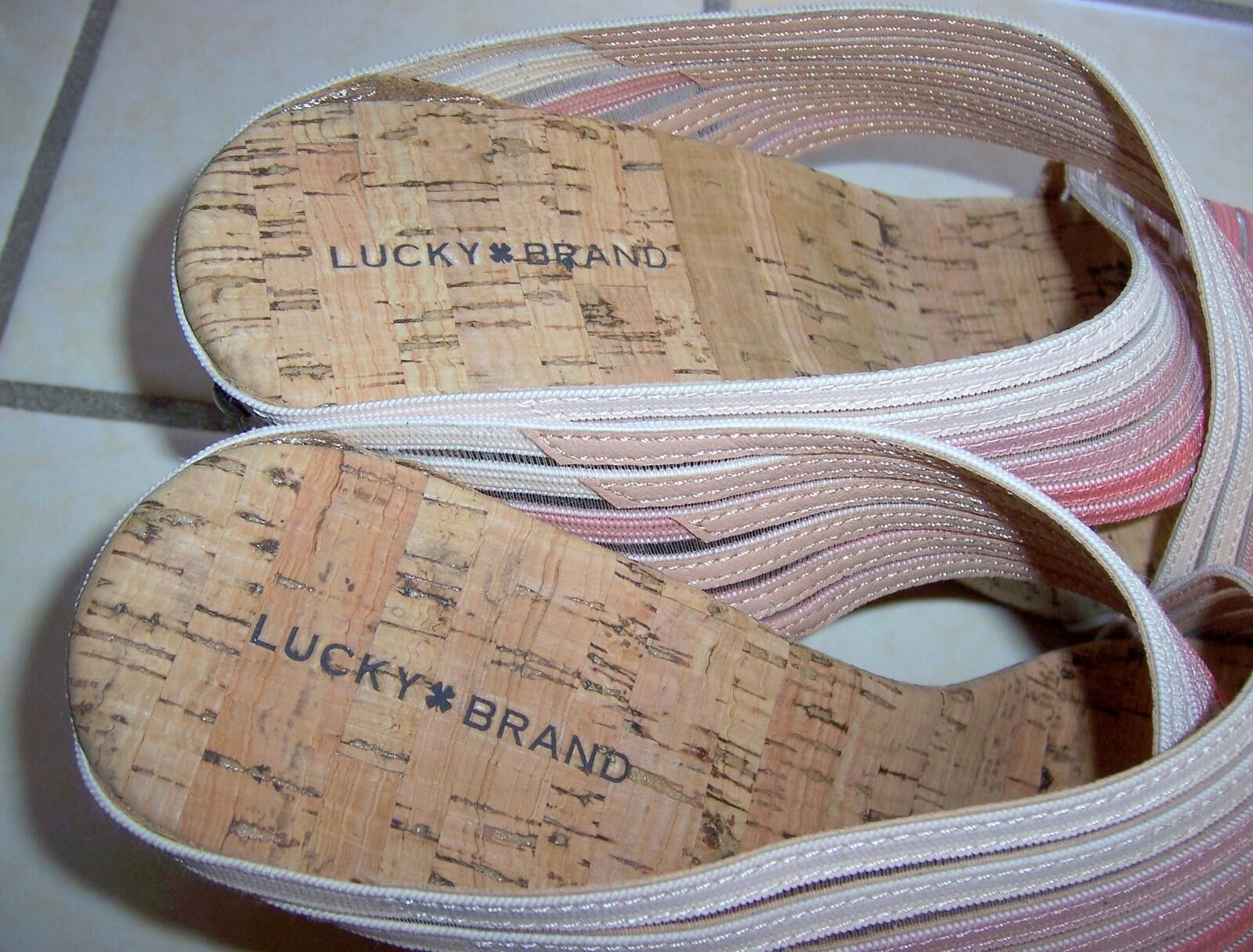 Lucky Brand Lucky Brand Mykayla Cork Wedge Sandals - Pink - US 9.5 Size US 9.5 / IT 39.5 - 5 Thumbnail