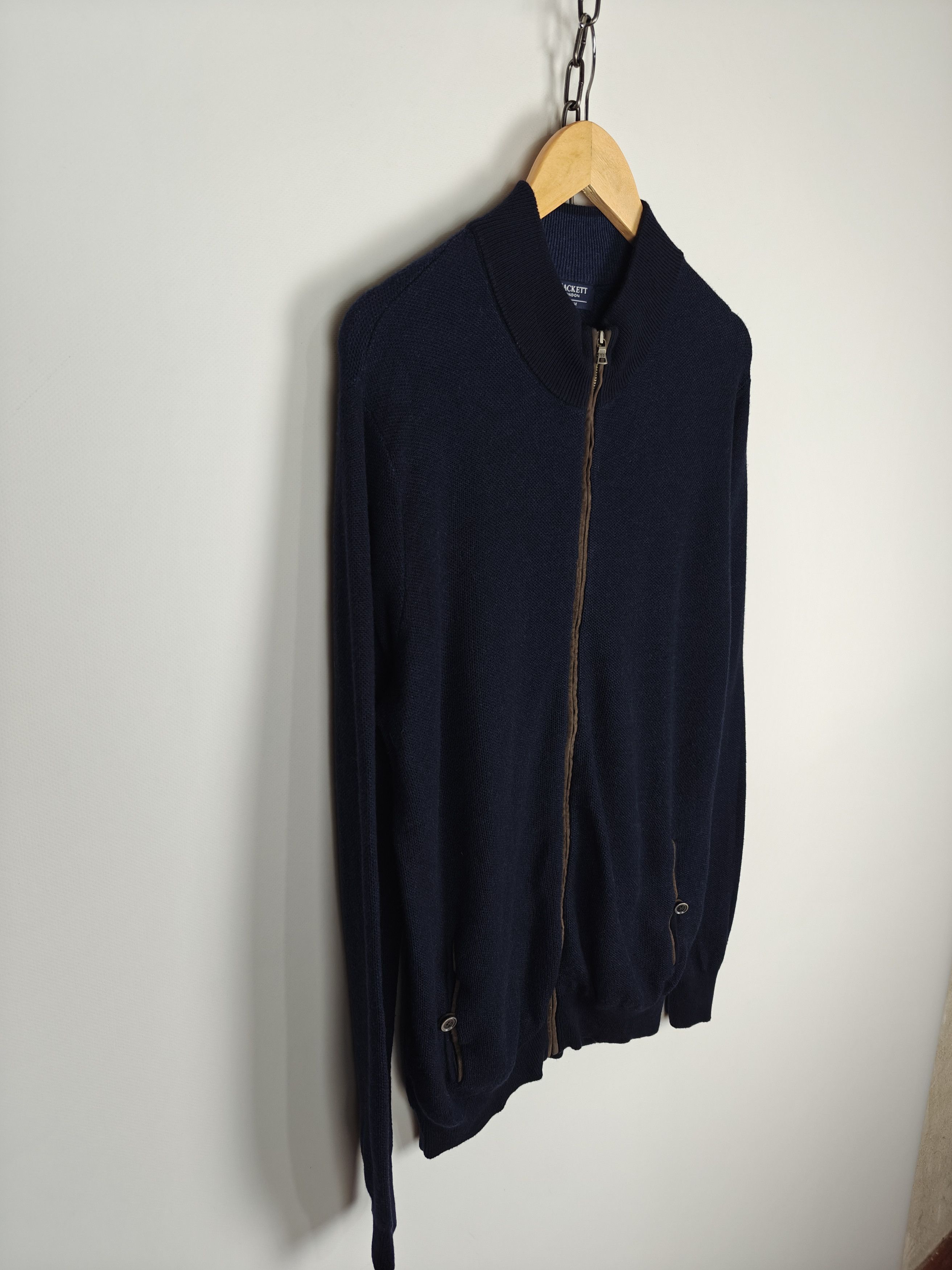 Hackett Hackett London Wool Zip Sweater Pullover Honeycomb XL Size US XL / EU 56 / 4 - 4 Thumbnail