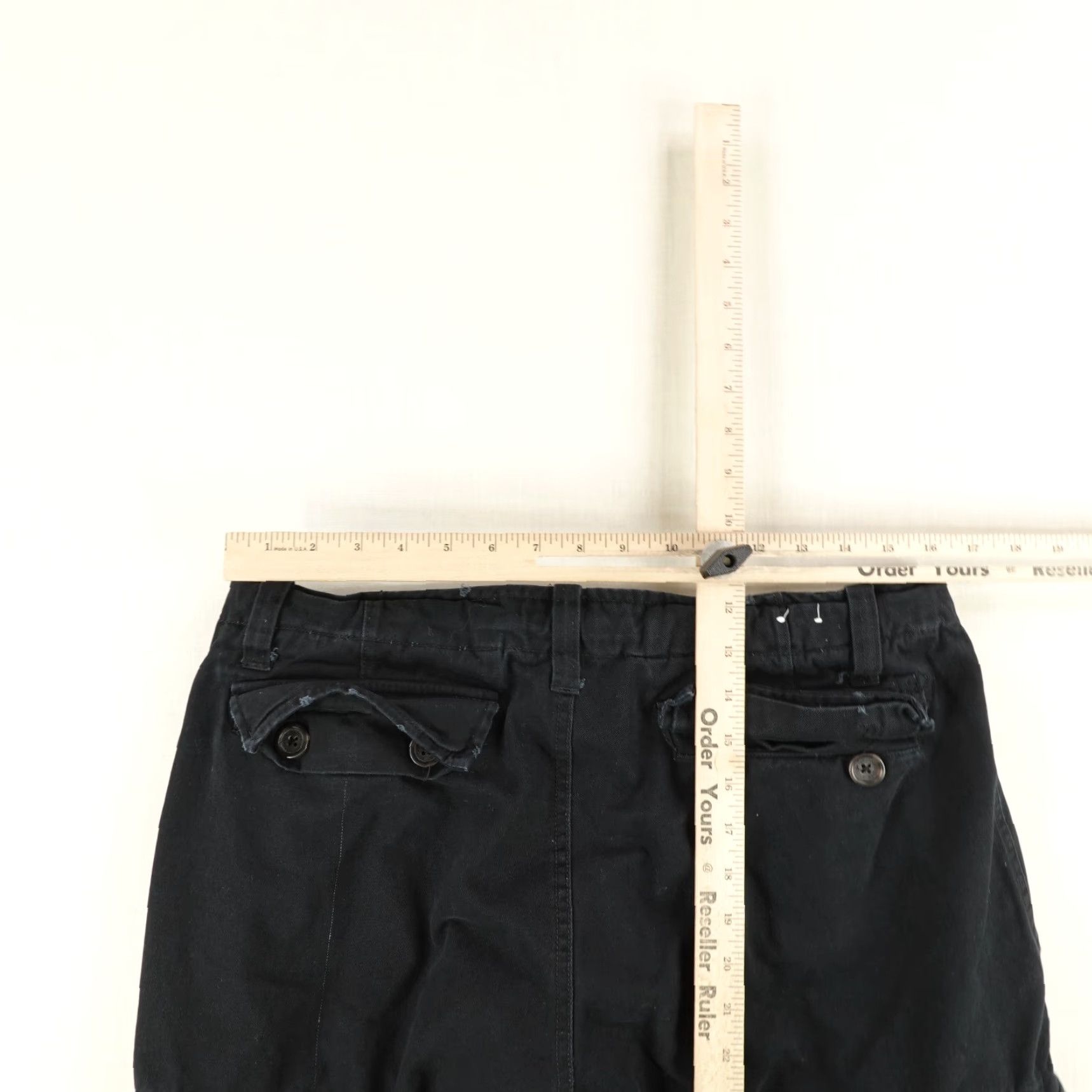 Anchor Blue VINTAGE Anchor Blue Cargo Shorts Mens 34 Black Canvas Grunge 90s Casual Outdoor Baggy Size US 33 - 4 Thumbnail