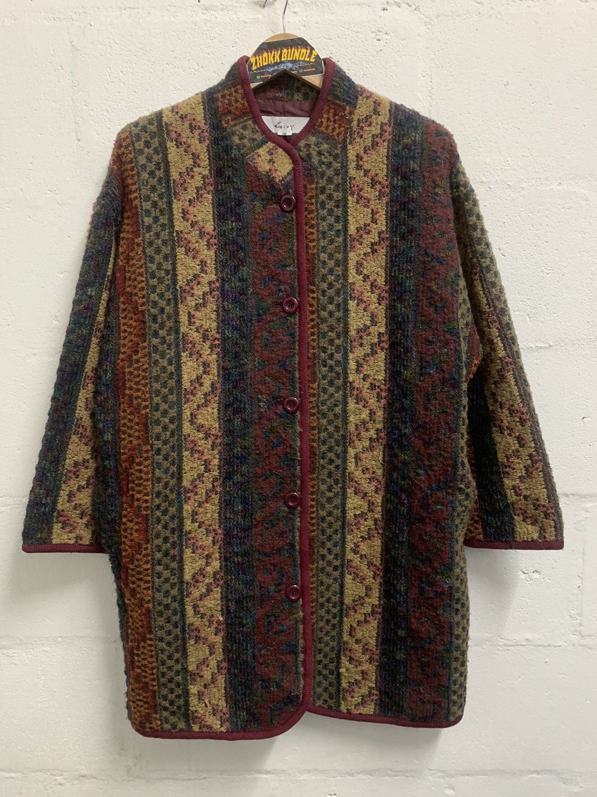 Japanese Brand × Vintage Vintage Givy Multicolour Coogi Style Knitwear Wool Size US XL / EU 56 / 4 - 1 Thumbnail