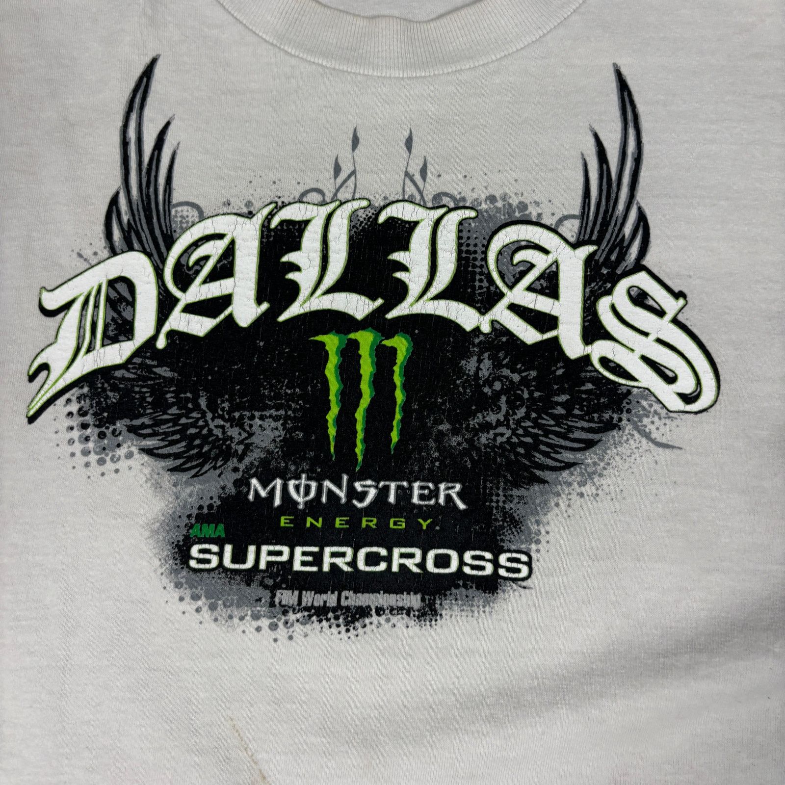 Fox Racing y2k 2000s style Monster Energy supercross dallas tshirt Lg Size US L / EU 52-54 / 3 - 4 Thumbnail