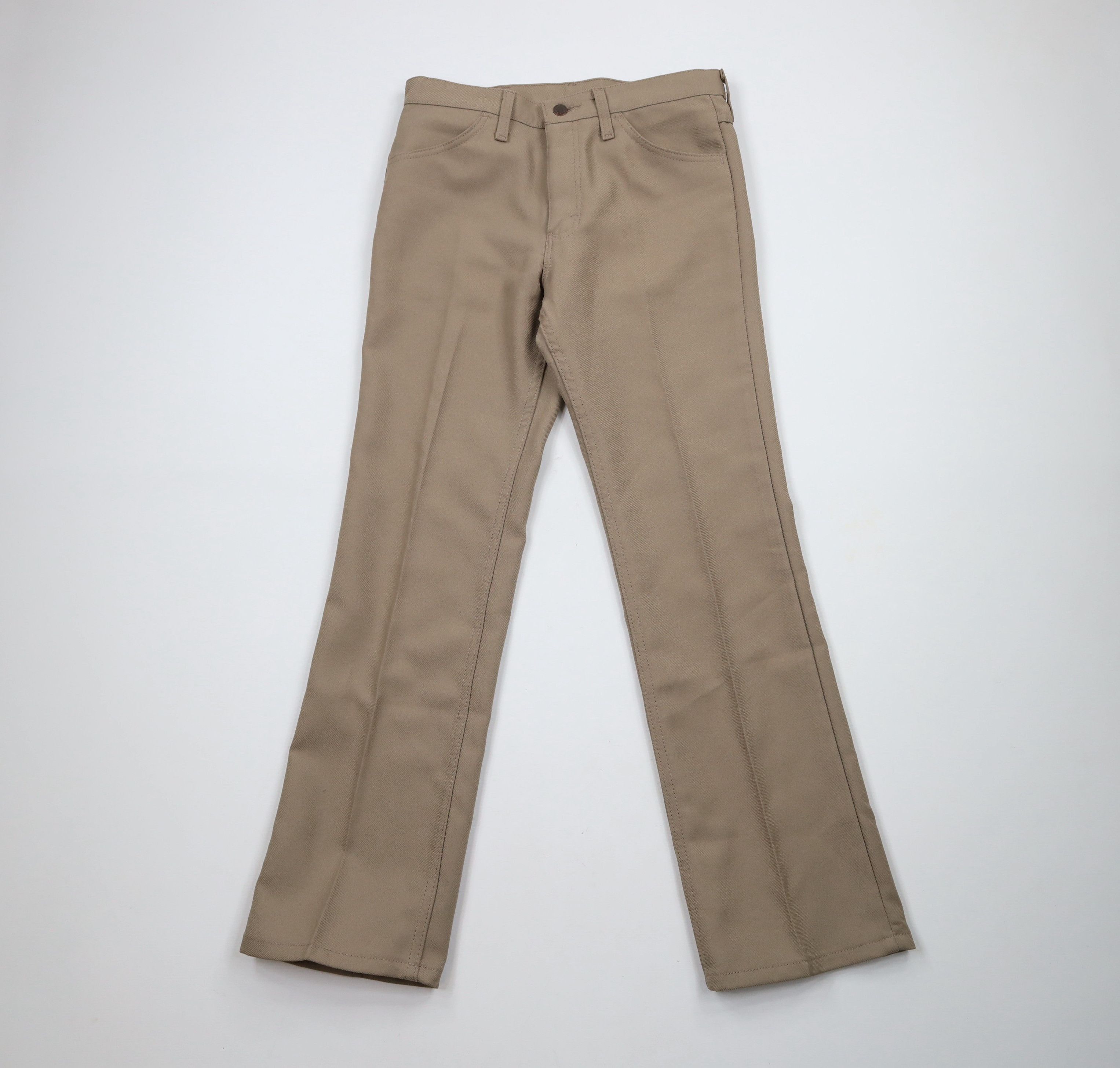 Vintage × Wrangler Vintage 90s Wrangler Knit Western Bootcut Flared Pants Beige Size US 31 - 1 Thumbnail
