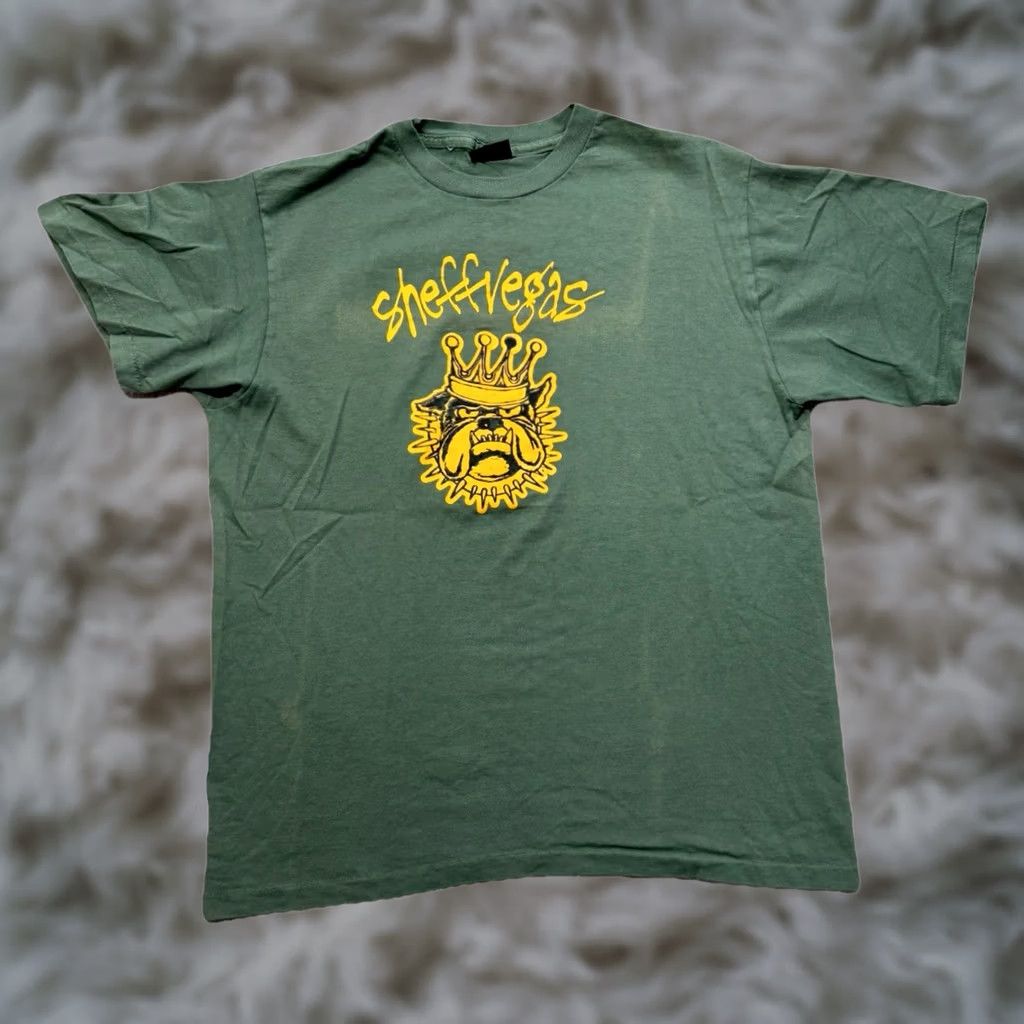 Vintage VINTAGE Sheffvegas Dog T Shirt Mens XL Green Tee 90s Rap Graphic Cotton Crew Neck Short Sleeve Size US XL / EU 56 / 4 - 1 Thumbnail