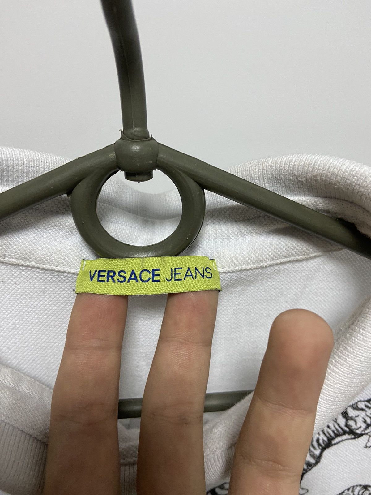 Versace × Vintage Versace jeans Vintage Polo monogram big logo tiger 🐯 Size US L / EU 52-54 / 3 - 5 Thumbnail
