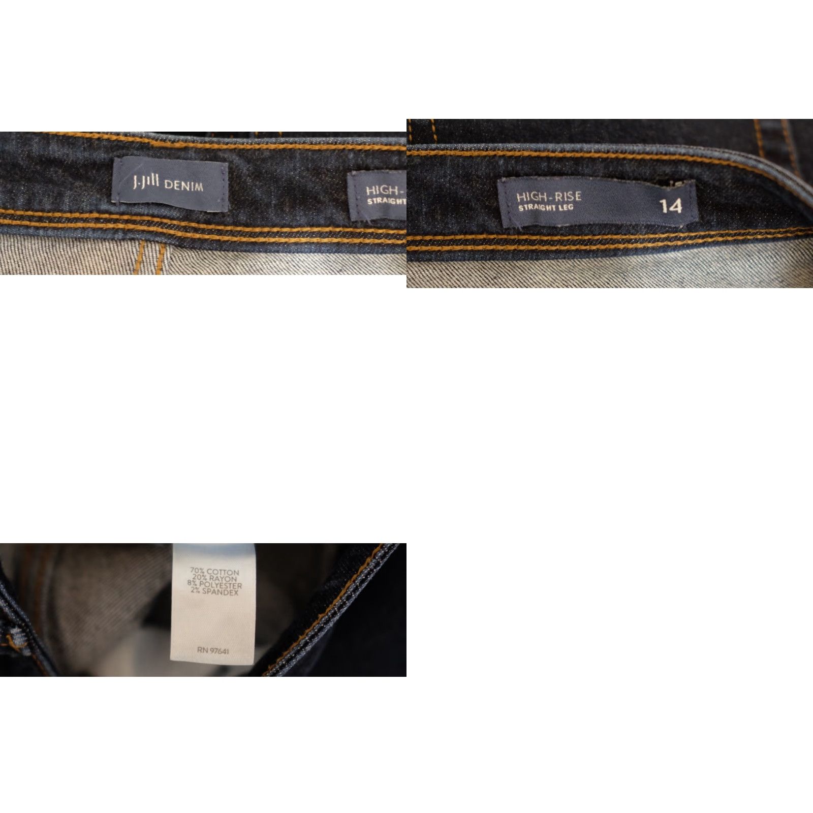 J. Jill J.Jill Denim High Rise Straight Leg Jeans Women's 14 (W35 x L29-1/2) #H86-25 Size 24" / US 00 / IT 34 - 8 Thumbnail
