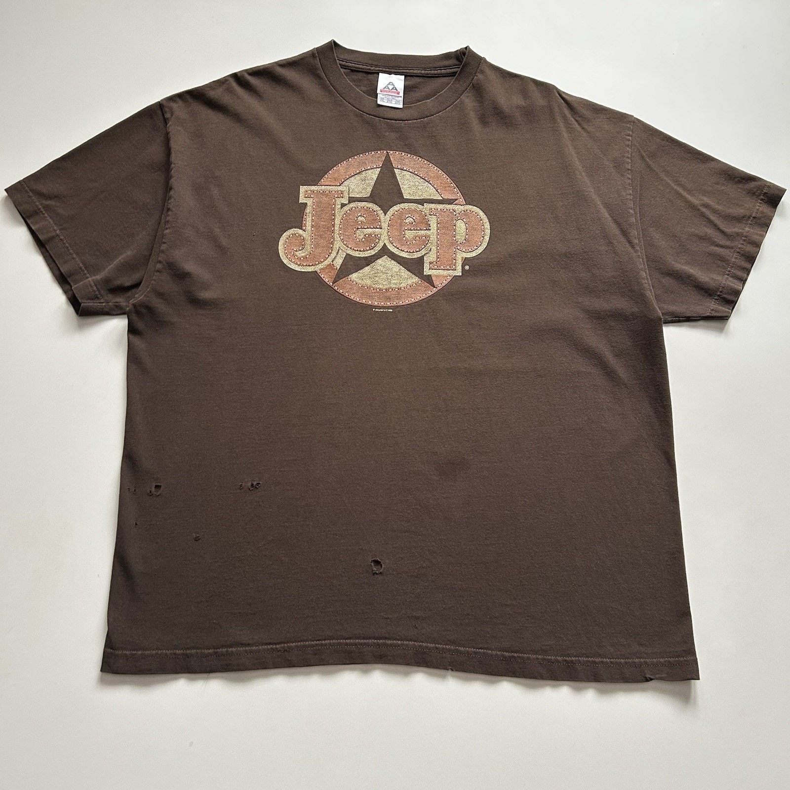 Jeep Vintage JEEP T Shirt 2XL Brown Distressed Chrysler Car Promo Size US XXL / EU 58 / 5 - 1 Thumbnail