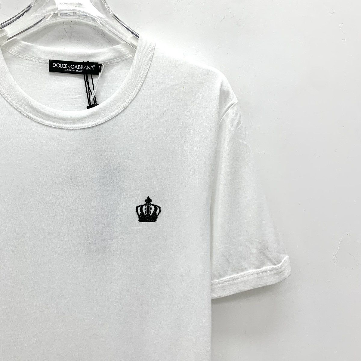 Dolce & Gabbana Dolce & Gabbana White Crown Embroidered T-shirt K26WX Size US XS / EU 42 / 0 - 3 Thumbnail