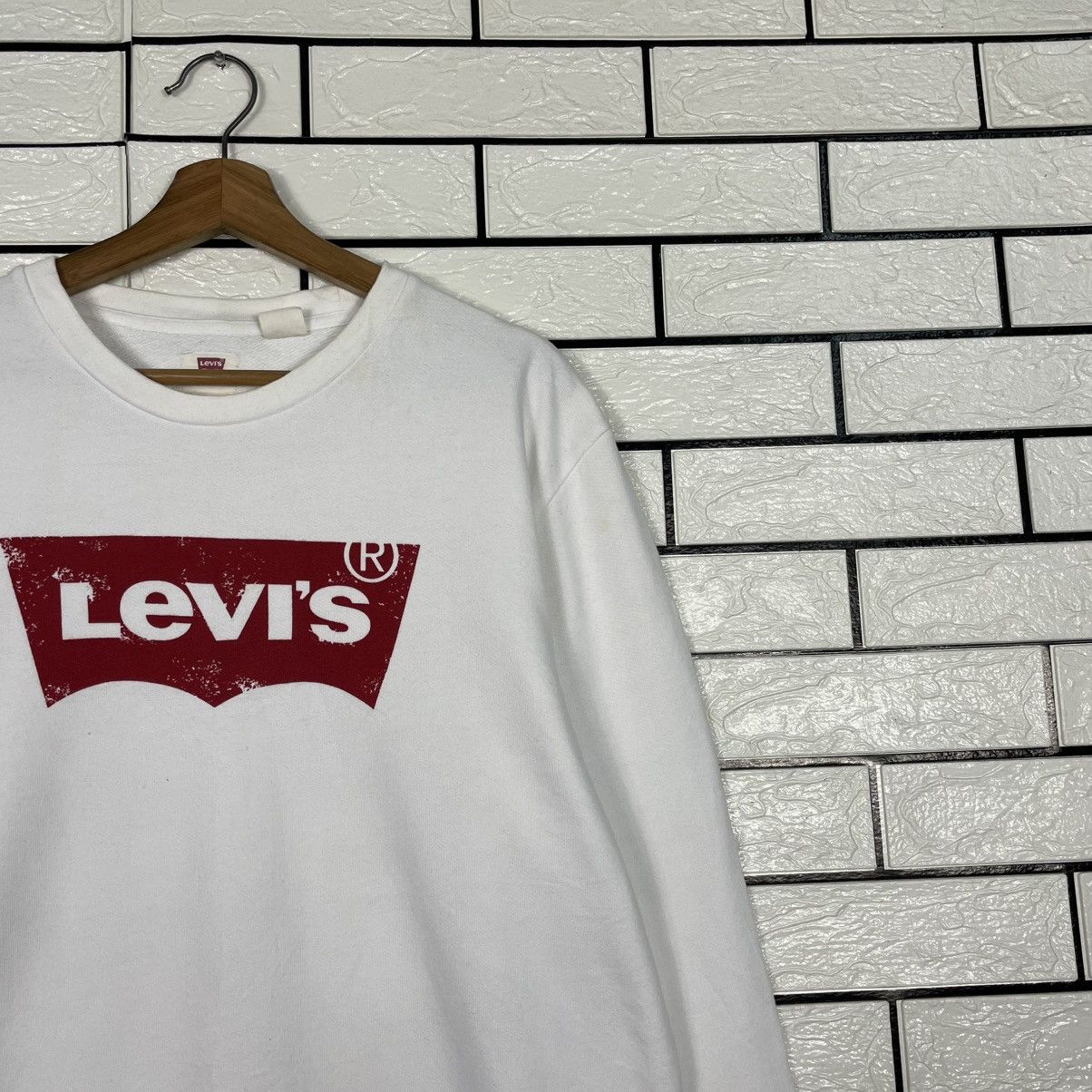 Levi's Levi's Big Logo White Crewneck Sweatshirt Size US M / EU 48-50 / 2 - 5 Thumbnail