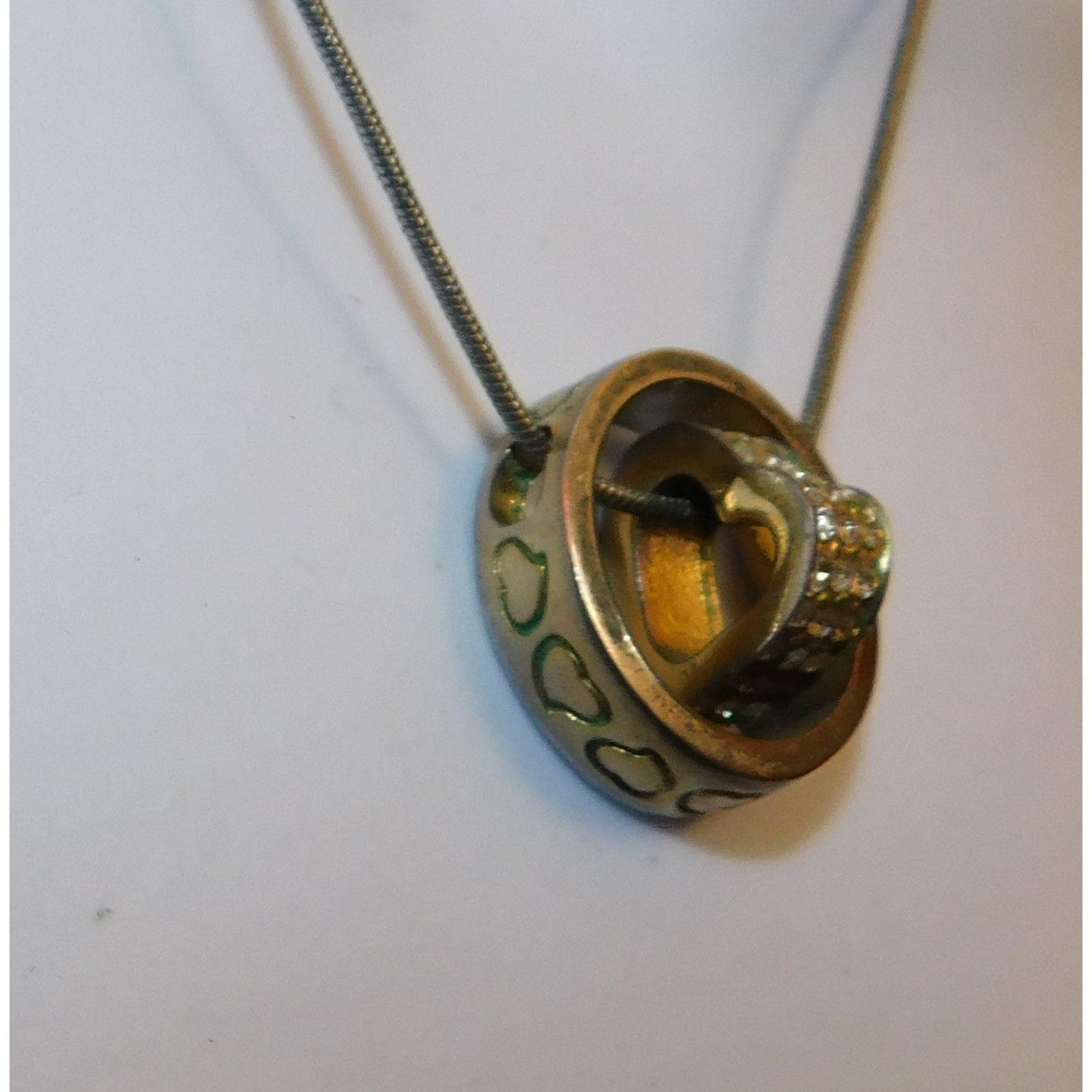 Other Nesting Heart Ring Pendant Necklace Silver And Gold Tone Size ONE SIZE - 4 Thumbnail