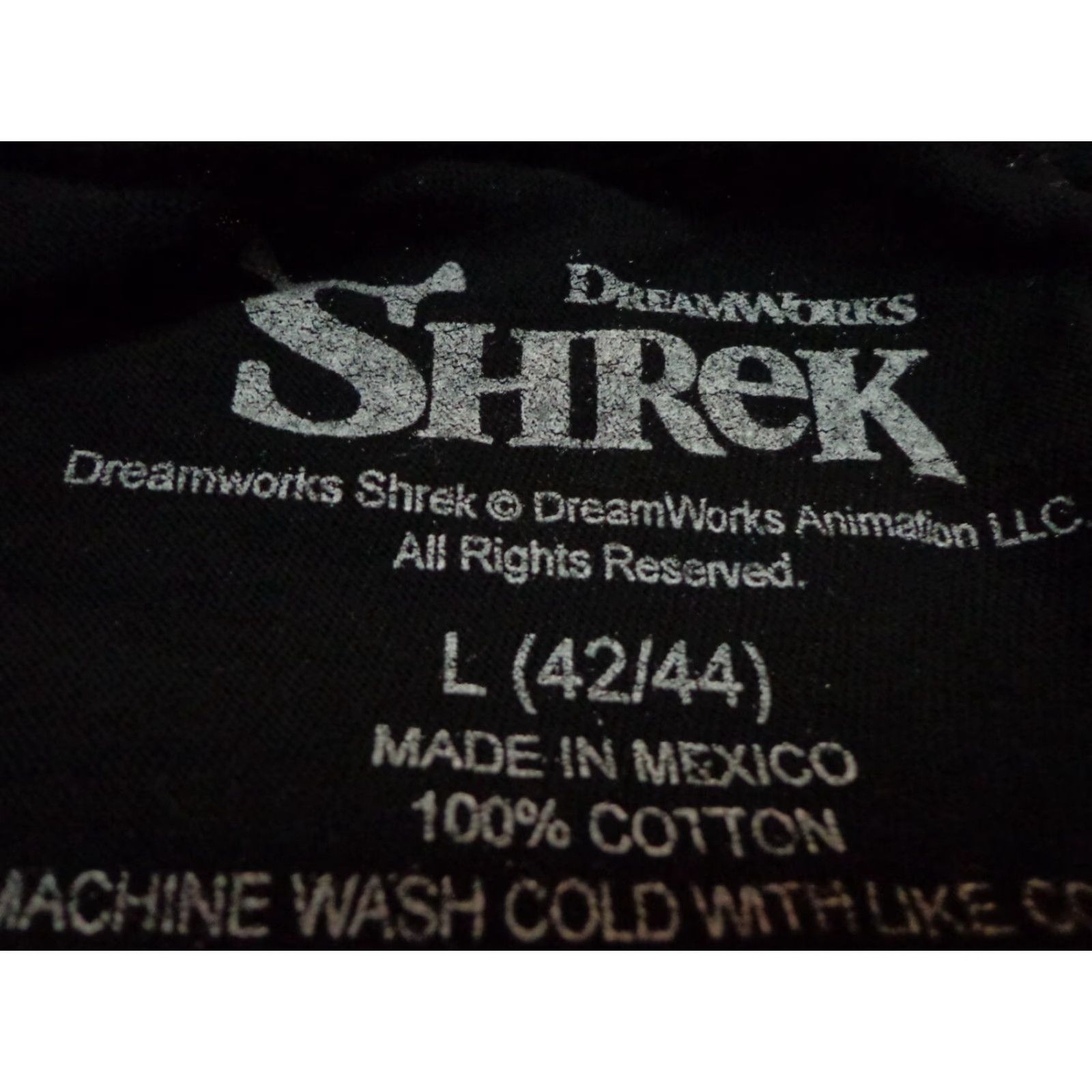 Vintage Shrek & Donkey DreamWorks Mens Graphic T-Shirt Large Black Cotton Crew Neck Short Sleeve Car... Wait Size US L / EU 52-54 / 3 - 3 Thumbnail