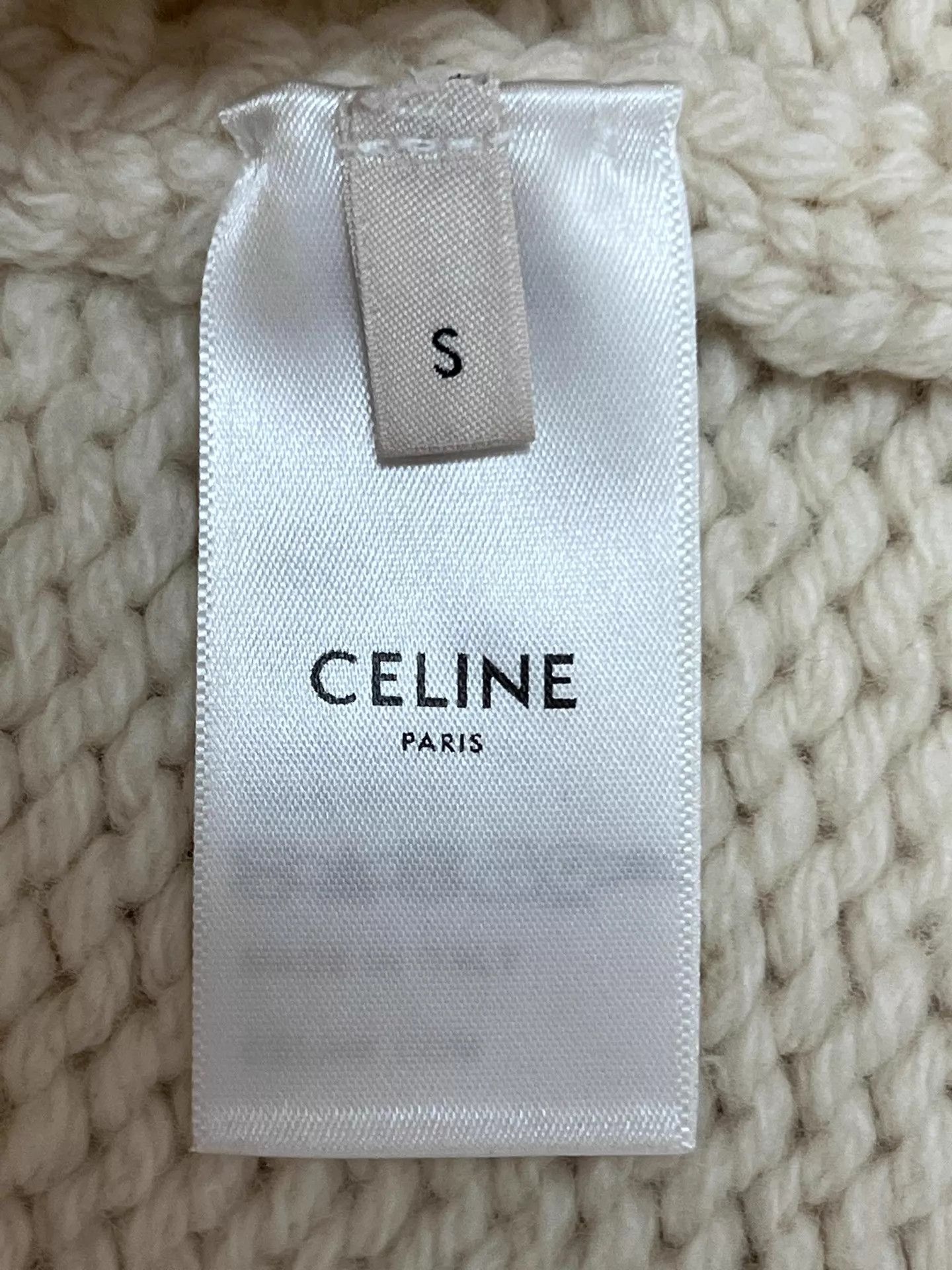 Celine Celine Triomphe Oversize Hoodie S Cream Tassel Drawstring Size S / US 4 / IT 40 - 8 Thumbnail