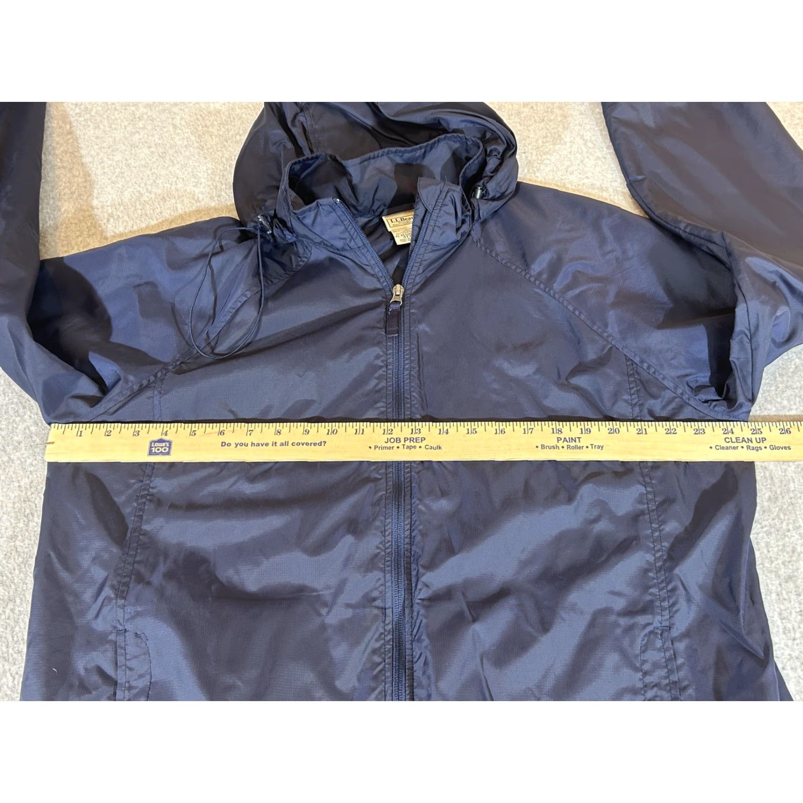 Vintage L.L. Bean Jacket Men XL Blue Windbreaker Zip Hooded Lightweight Nylon Outdoor Regular Fit Shirts? Size US XL / EU 56 / 4 - 3 Thumbnail
