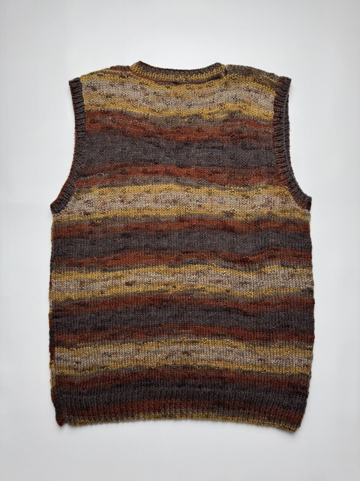 Japanese Brand Vintage Thick Knit Wool Vest – Cream / Off-White Size US L / EU 52-54 / 3 - 2 Thumbnail