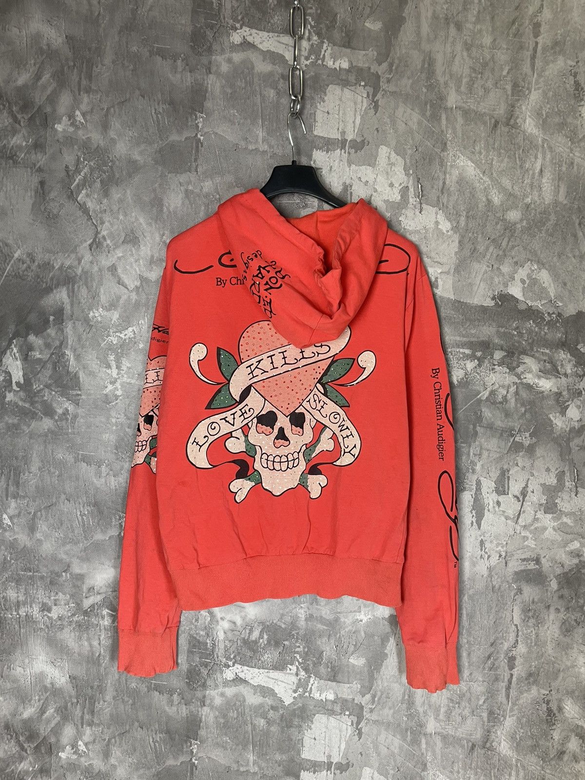Christian Audigier × Ed Hardy × Japanese Brand Christian Audigier Ed Hardy Zip up Hoodie rare Size S / US 4 / IT 40 - 10 Thumbnail