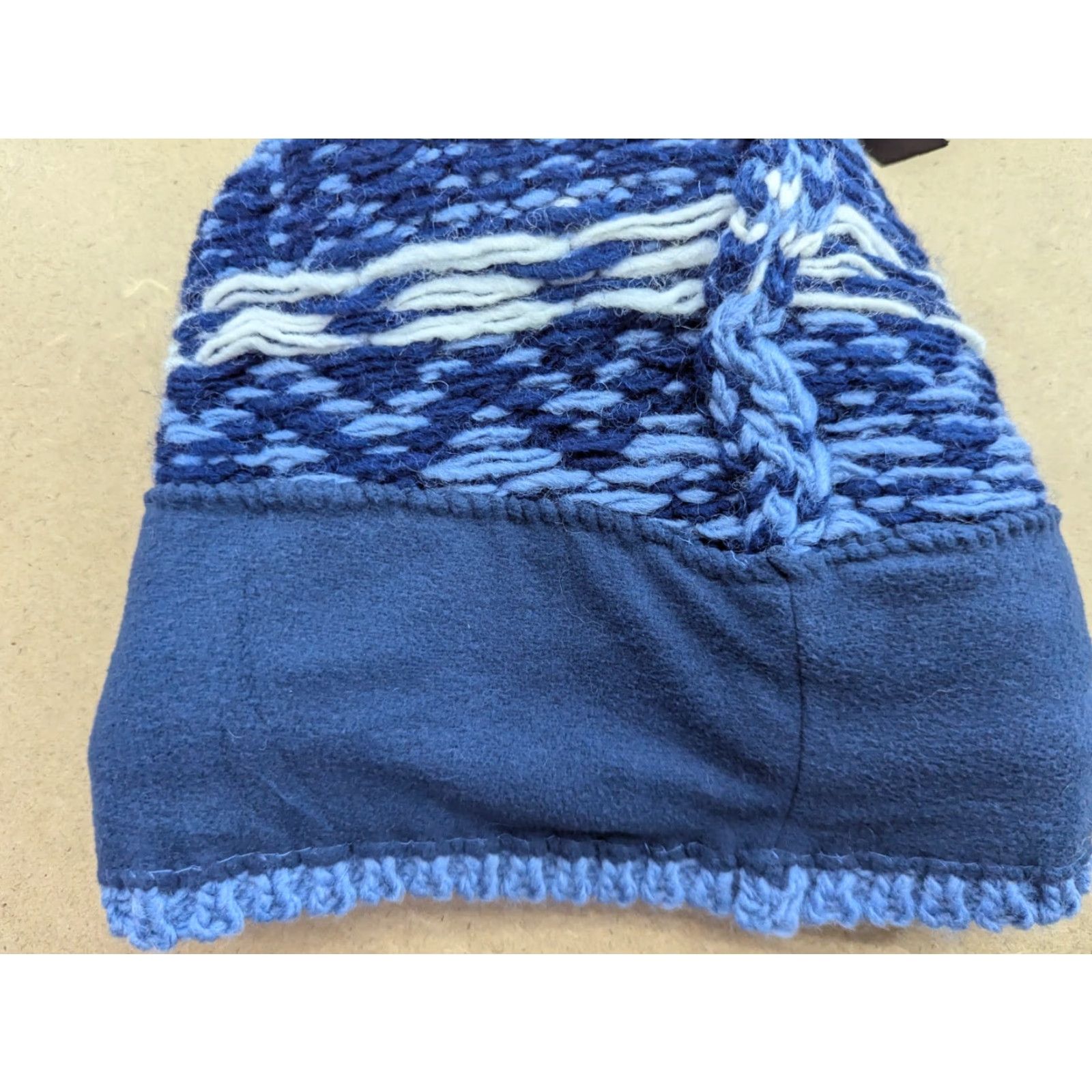 Vintage Kari Traa Beanie Hat Womens One Size Wool Blend Blue Lined Pom Pom Fair Isle Size ONE SIZE - 6 Thumbnail