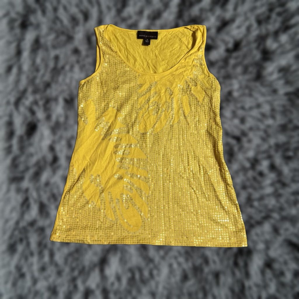 Vintage Dana Buchman Tank Top Womens Small Sequins Sparkly Glittery Chic Evening Wear Cinco?? Size S / US 4 / IT 40 - 1 Thumbnail