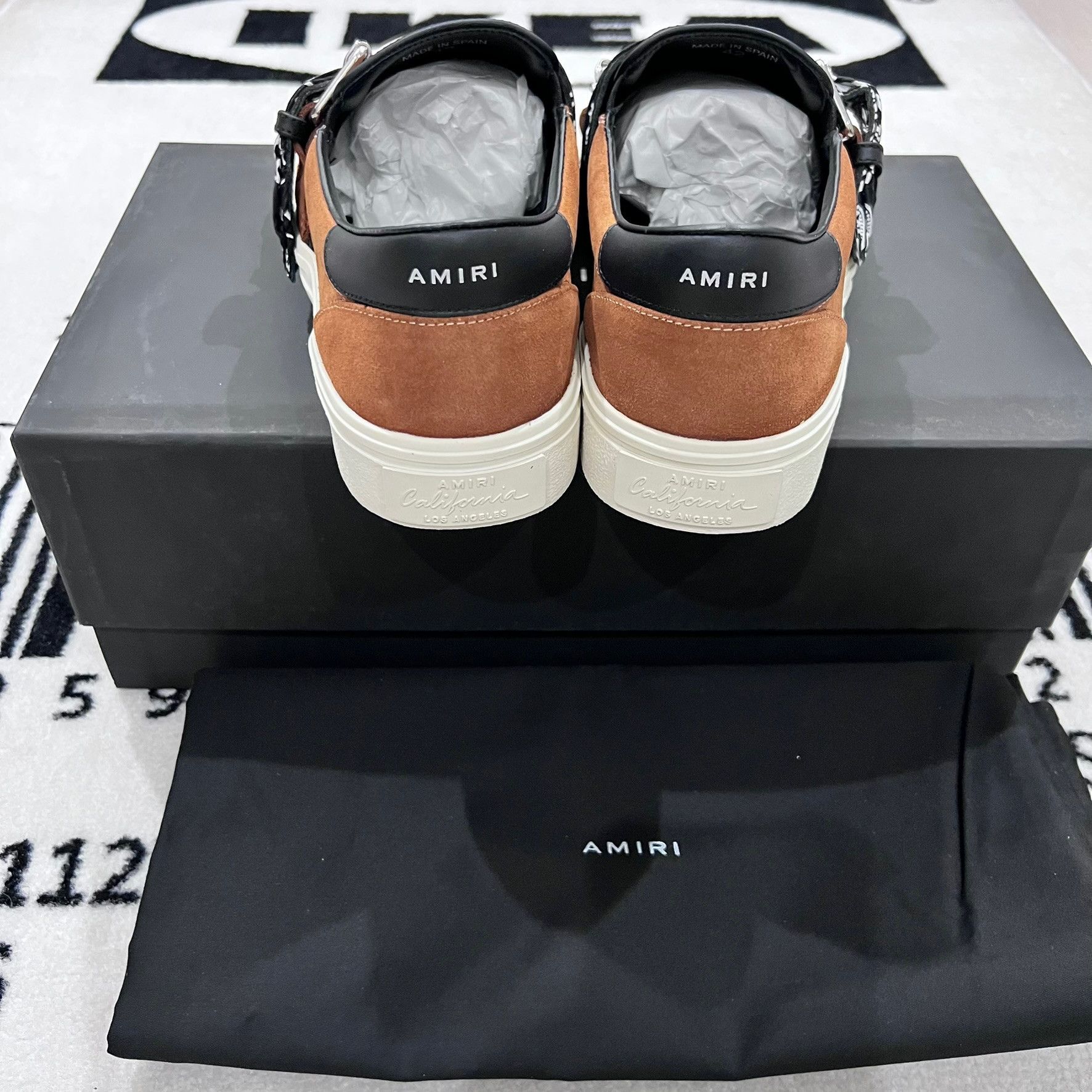 Amiri Amiri Bandana Buckle Chain Cognac Suede Leather Slip On Size US 9 / EU 42 - 4 Thumbnail