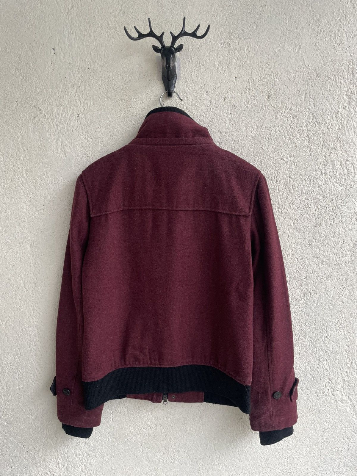 Undercover 00s intheattic Burgundy Wool Duffle Jacket ifsix LGB Grunge Size US M / EU 48-50 / 2 - 8 Thumbnail