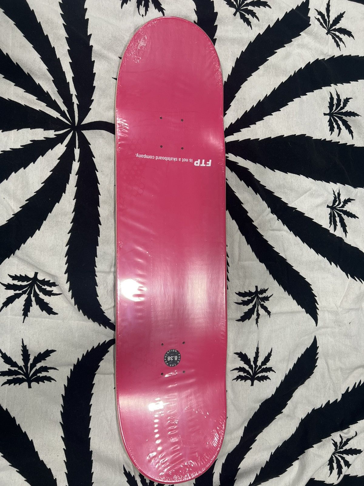Fuck The Population FTP Vertical Logo Skateboard Deck Pink 8.38 Size ONE SIZE - 2 Thumbnail